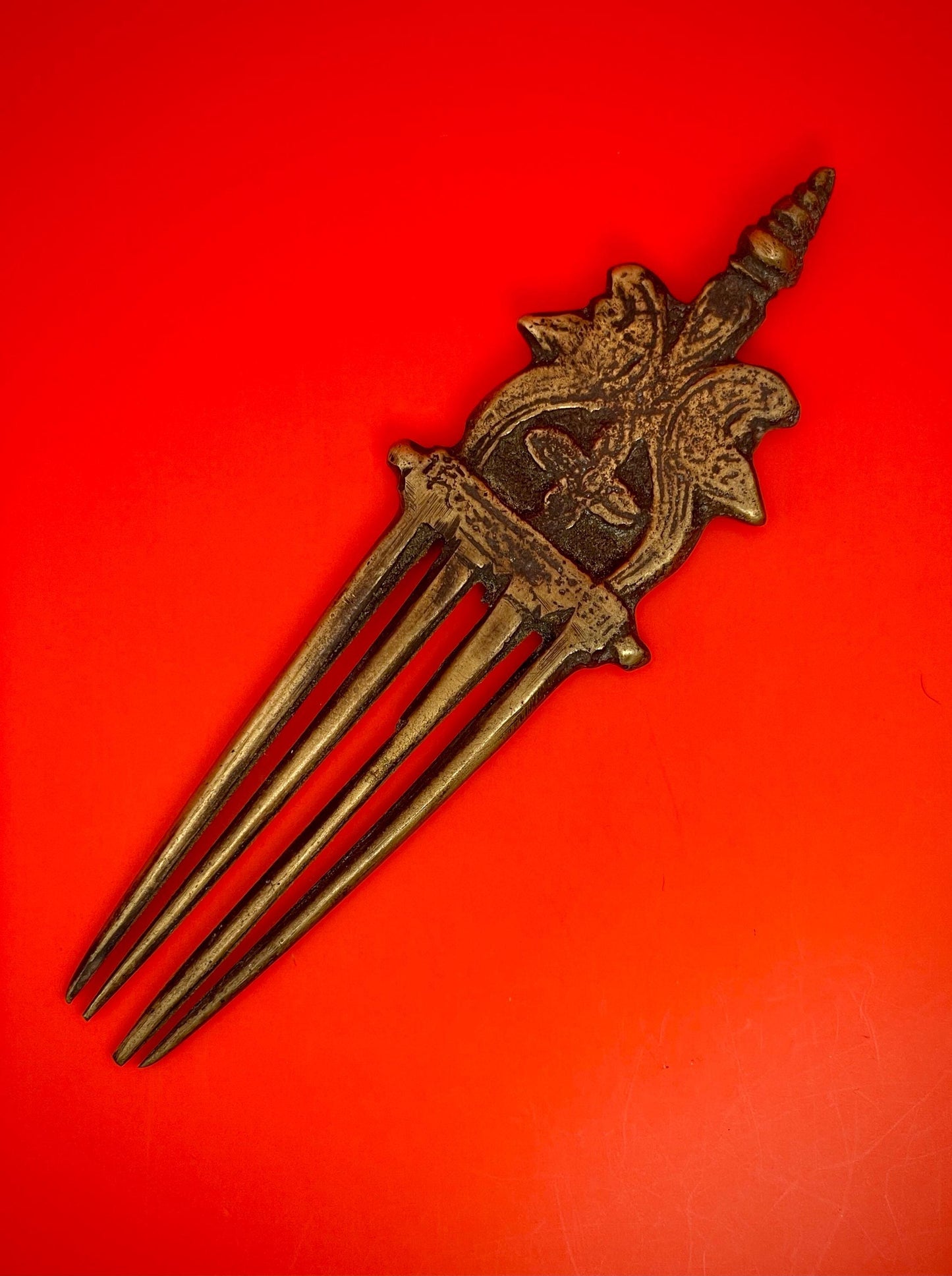 Antique Nepal Bronze Hair Pick