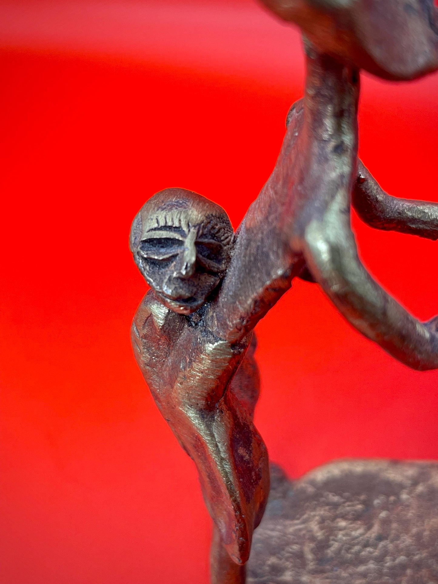 4.25 inch African Bronze Ashanti Statue  great patina