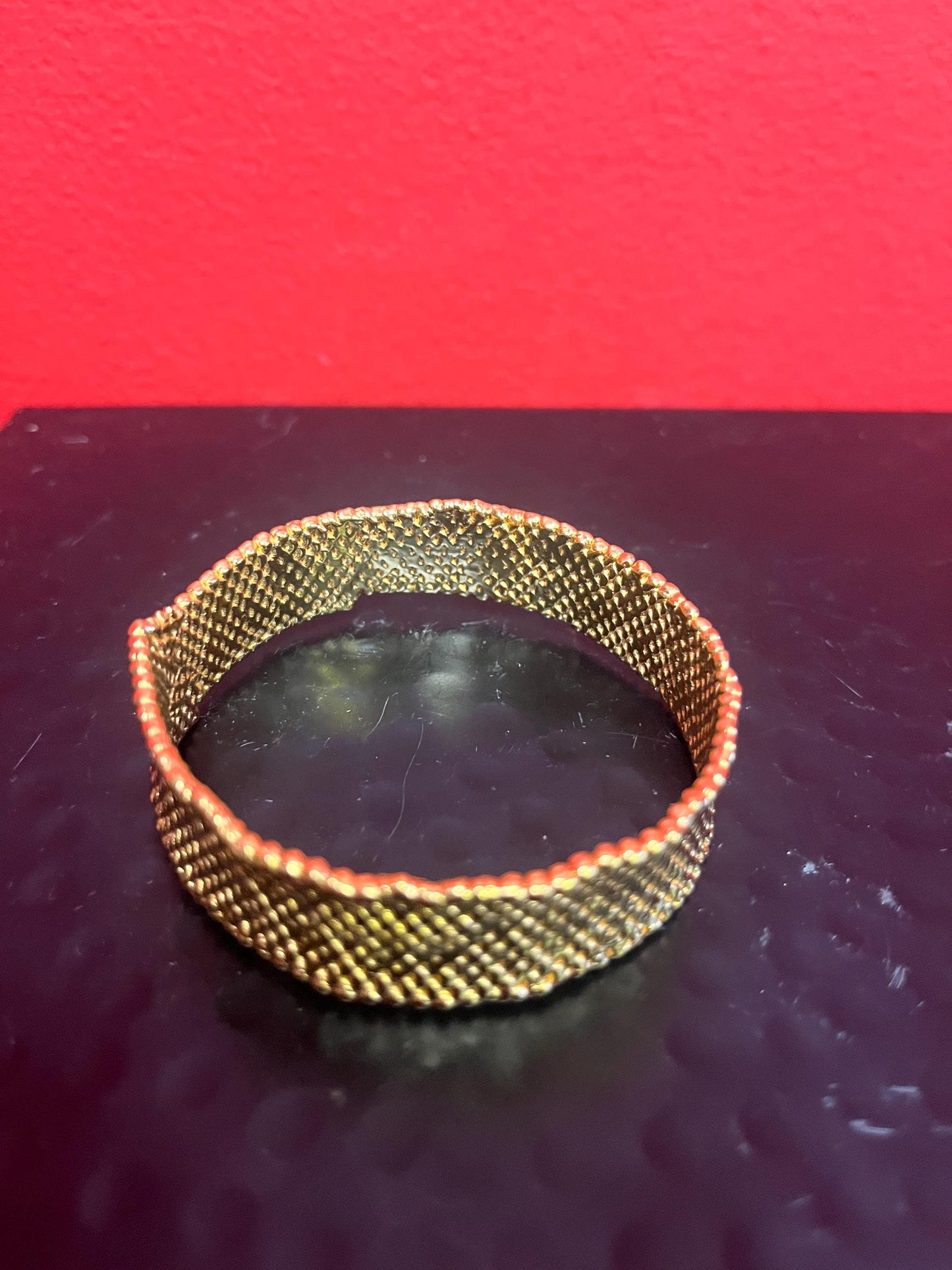 Magical Canadian made 2.5 inch wide gold plated  bracelet by  award-winning artist Charles Lewton - Brain  designer jewellery  cage series