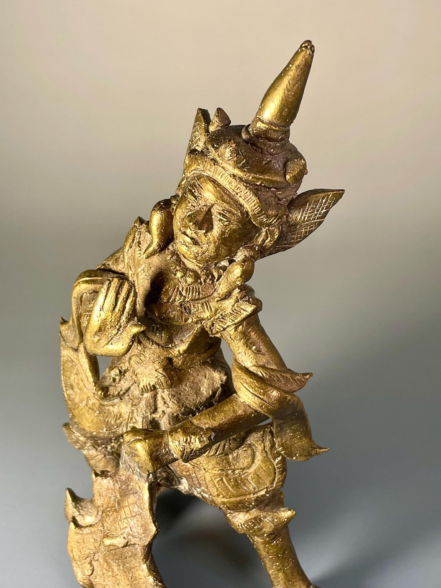 Antique Late 1800s Bronze Thai Dancer  Exquisite Asian Art Collectible