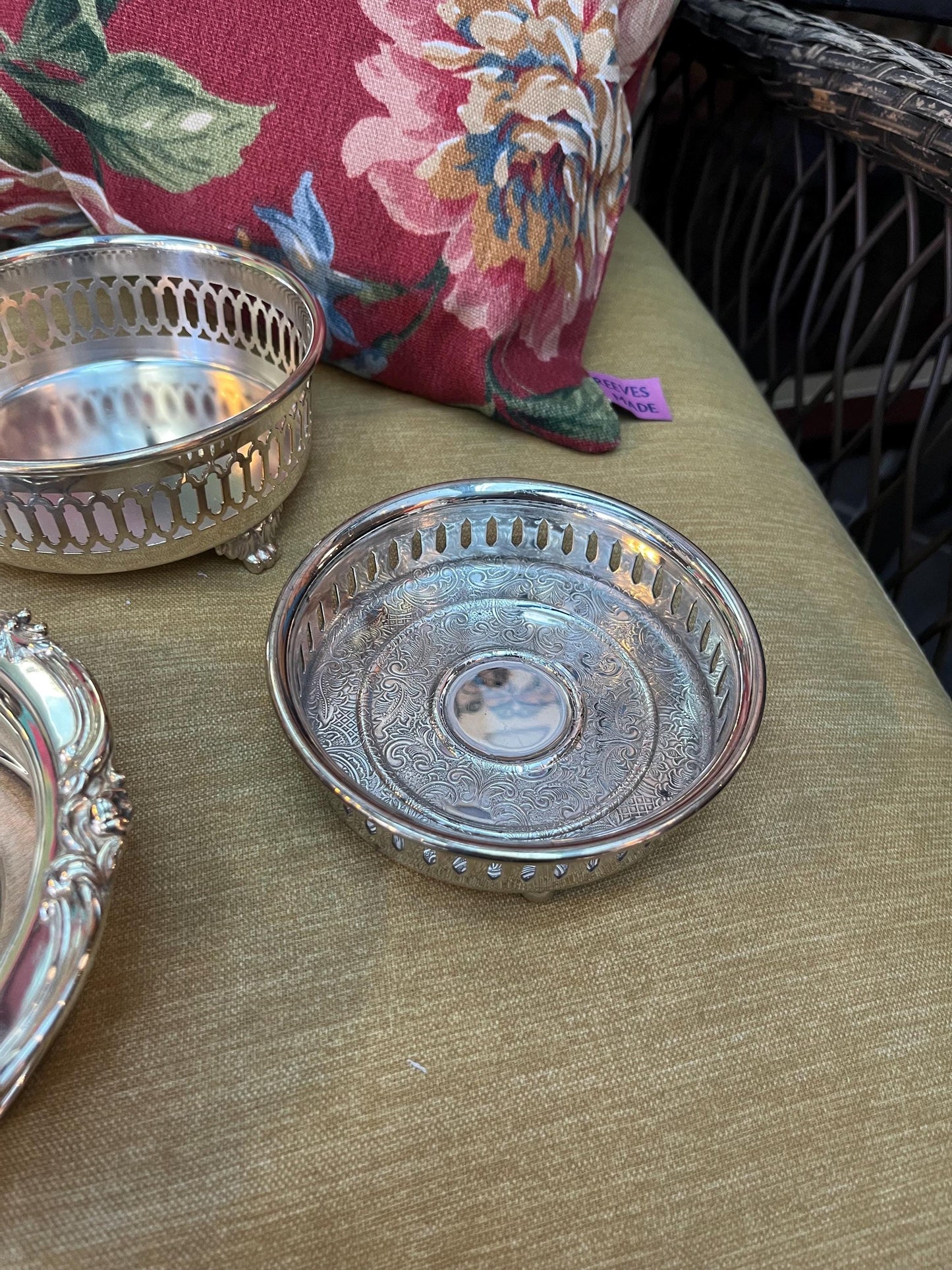 Large lot of English antique silver plated wine coasters - great gifts  super value  wow   all polished