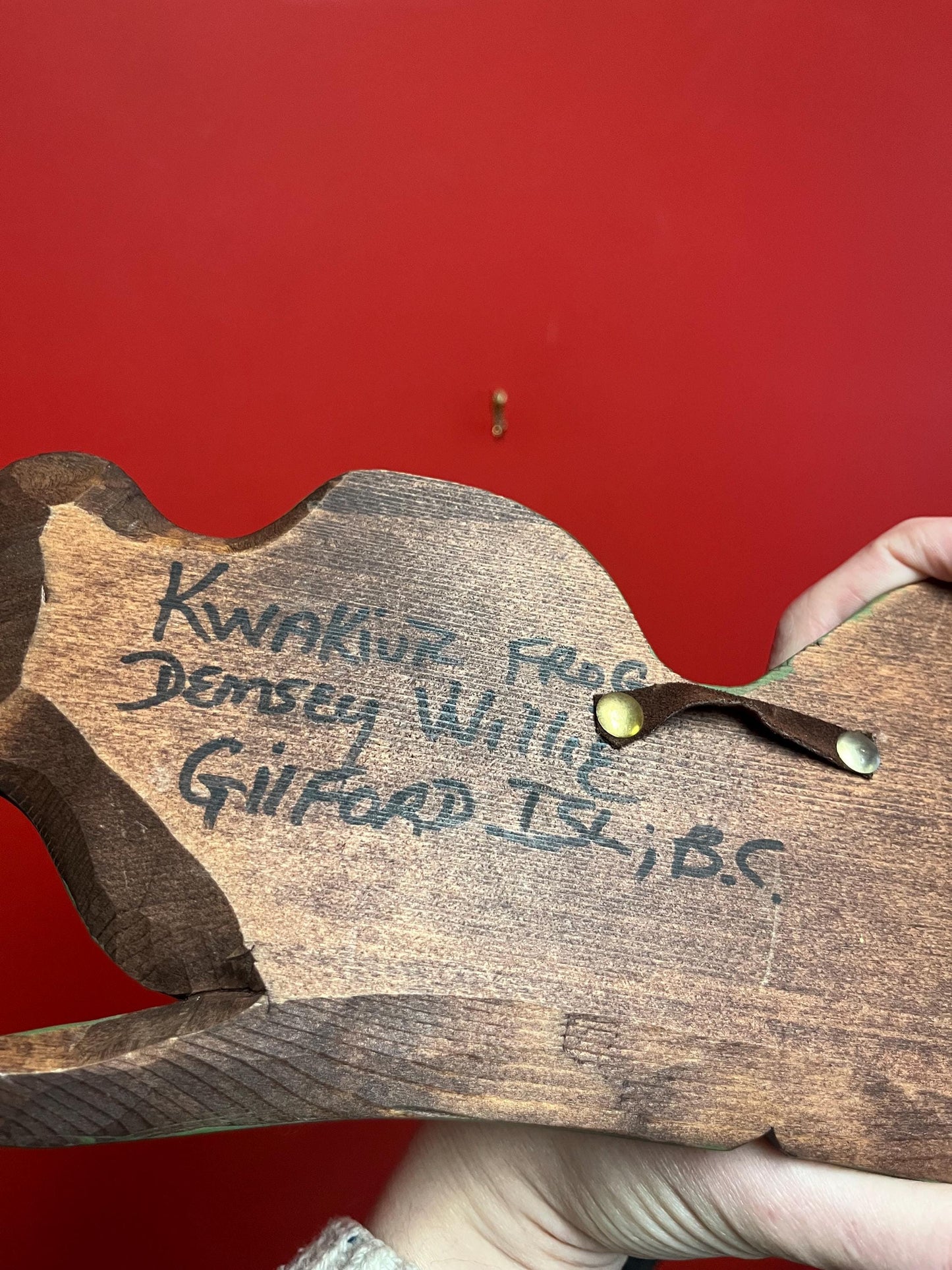 Beautiful indigenous first nation Pacific Northwest Coast 12 x 6 cedar  frog plaque  signed  frog  wow