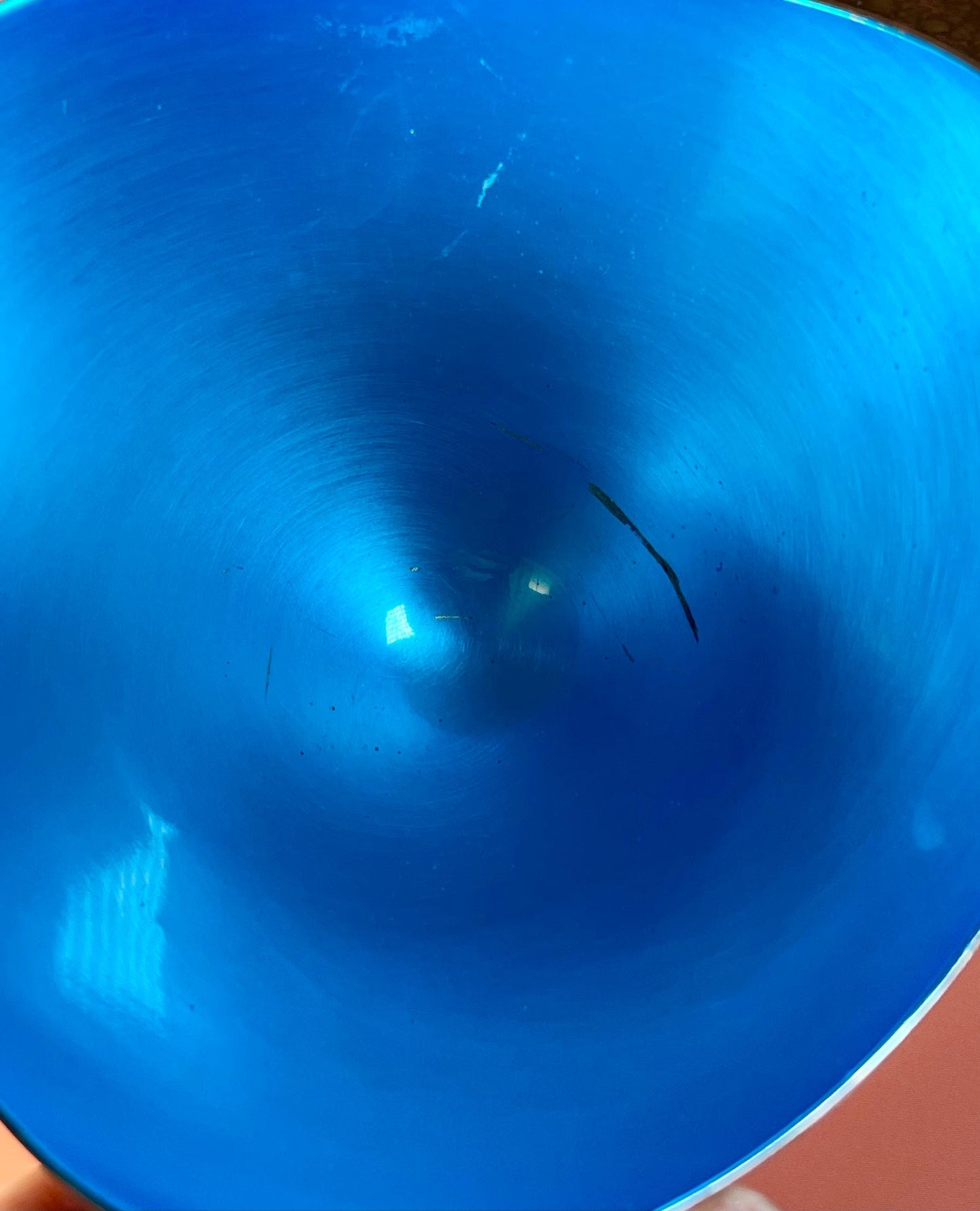 Signed Georg Jensen Style Enamelled Silver Playe Bowl  3.5 inches