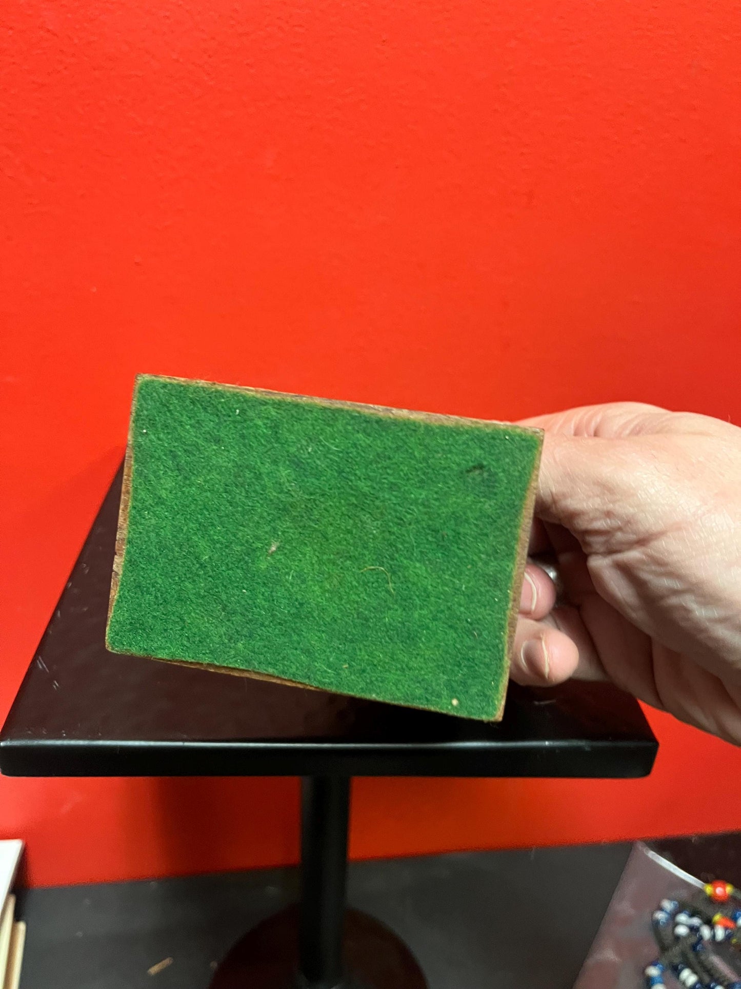 4 x 5 high lovely bronze statue of a mans head on wood base - great patina  fab gift