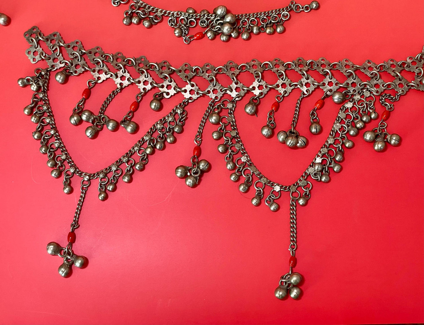 Pieces of Metal Belt (?) with Dangling Charms