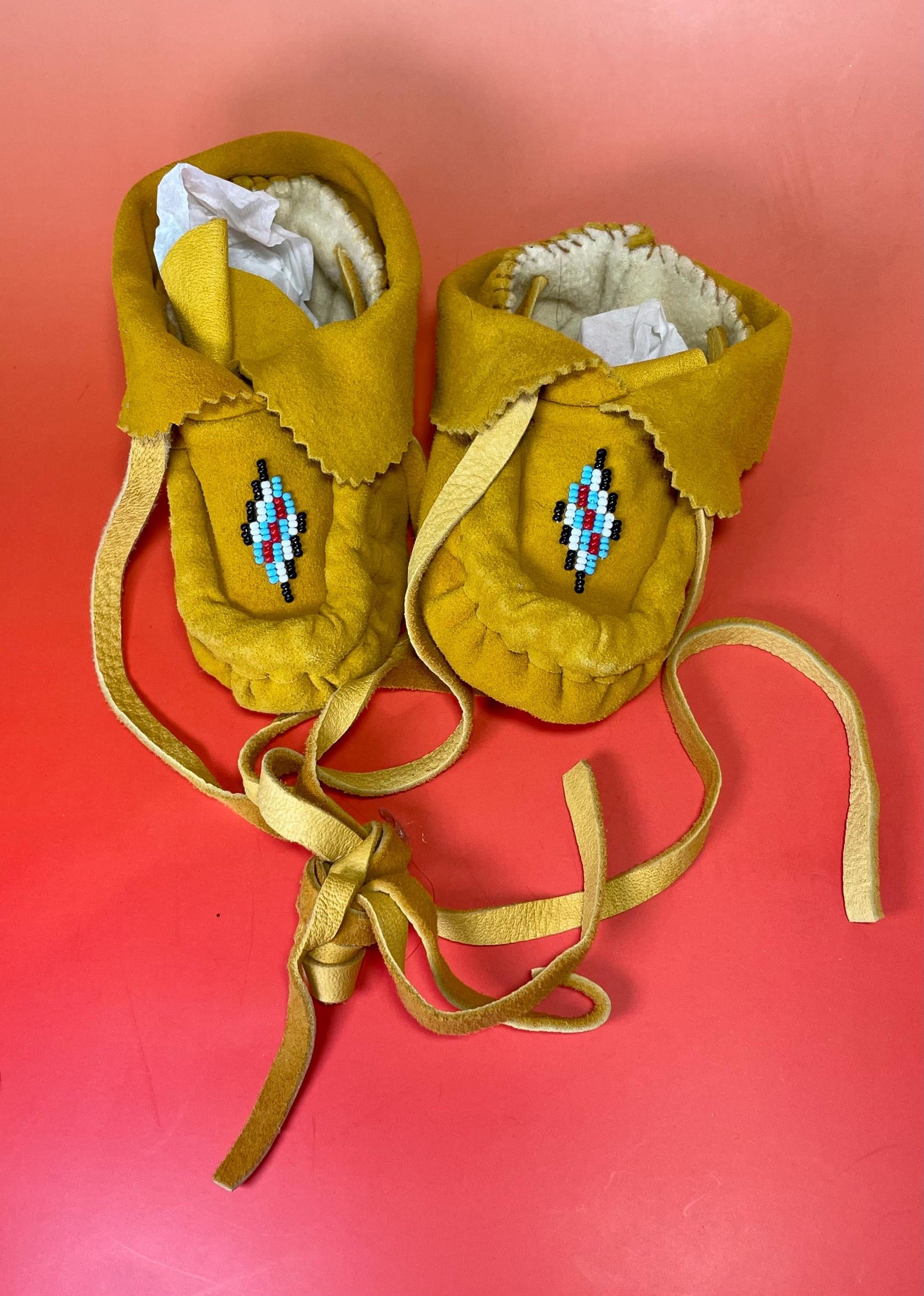 Indigenous First Nations Childs Moccasins 5.5 inches