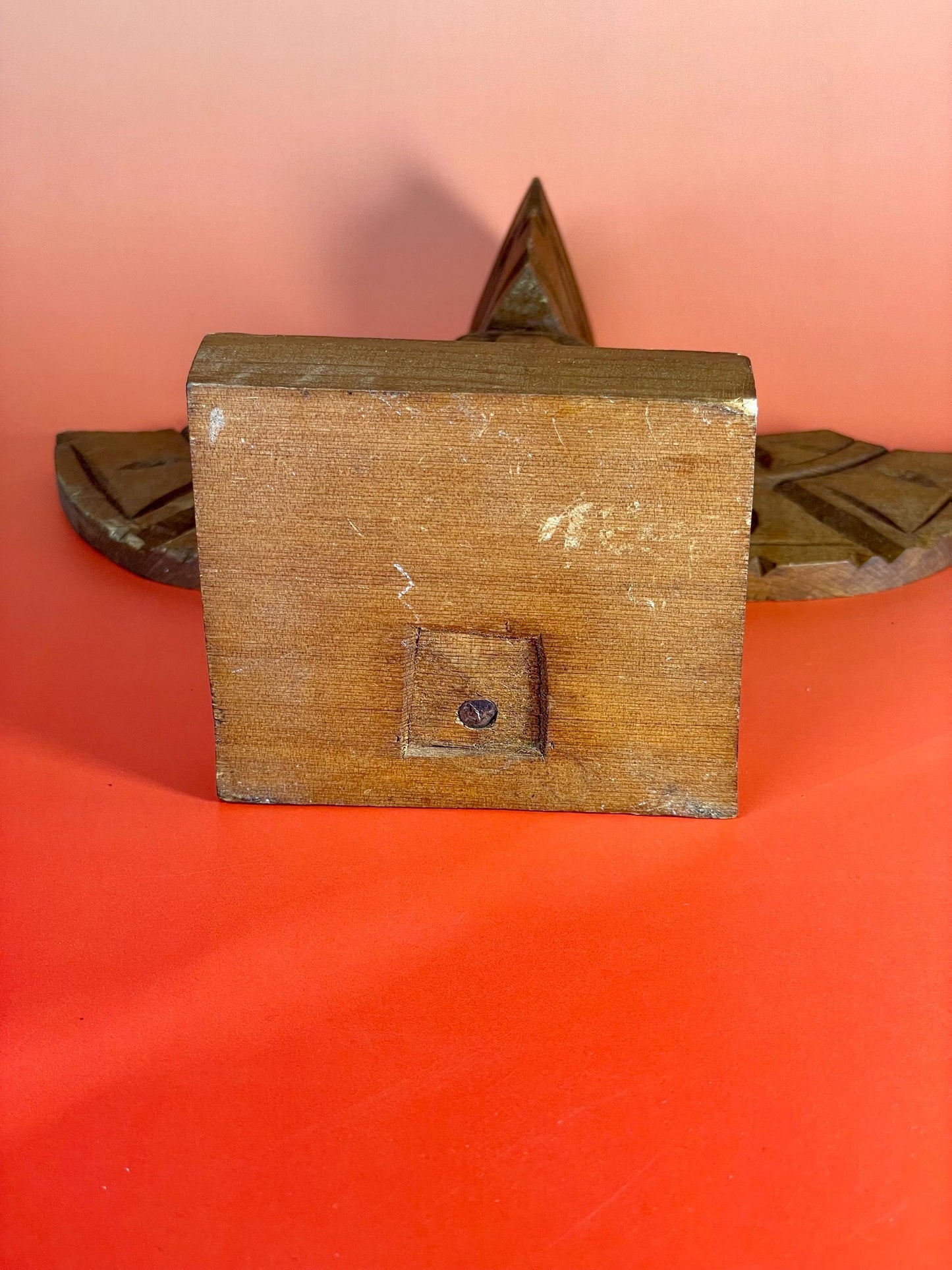 Cedar Carved Totem signed by Squamish Indian Band artist Gideon Billy