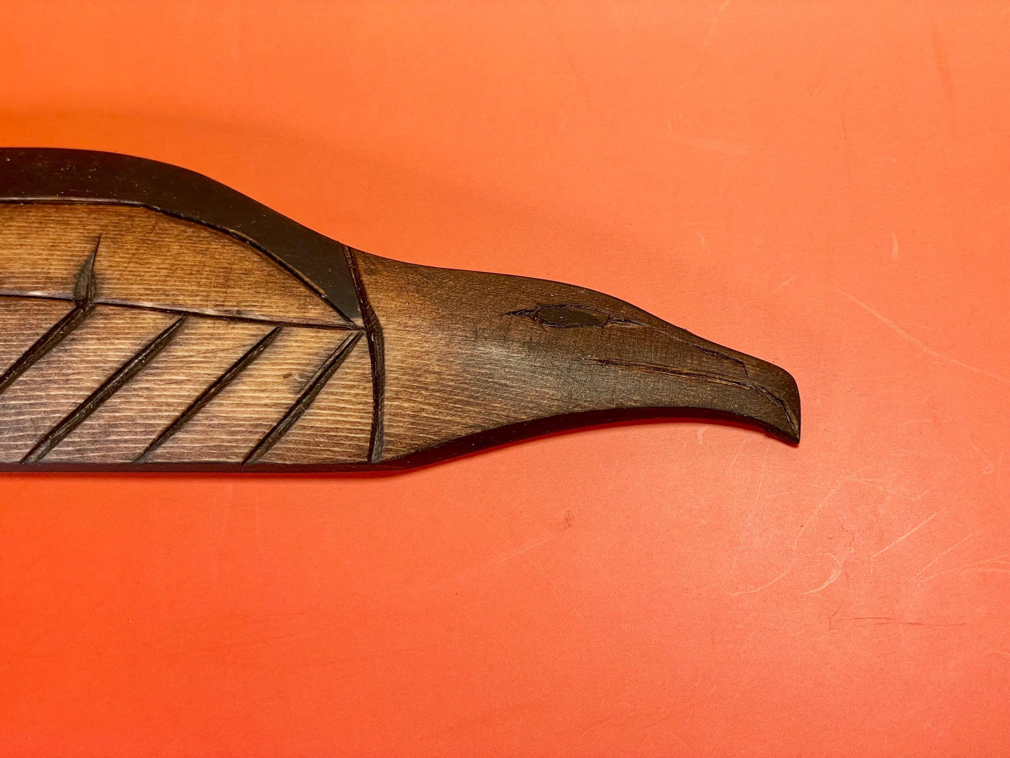 Signed Eagle Feather Carving by Frank and Dora Frenchie  Indigenous First Nations