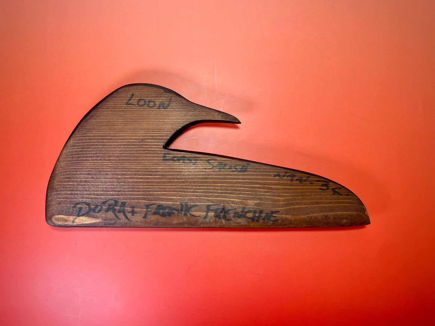 Signed Loon Carving by Frank and Dora Frenchie  Indigenous First Nations