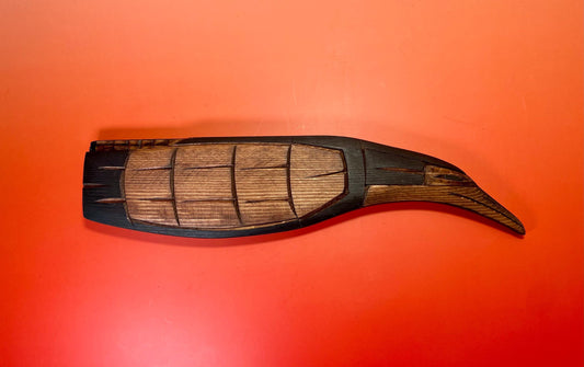 Signed Raven Carving by Frank and Dora Frenchie  Indigenous First Nations