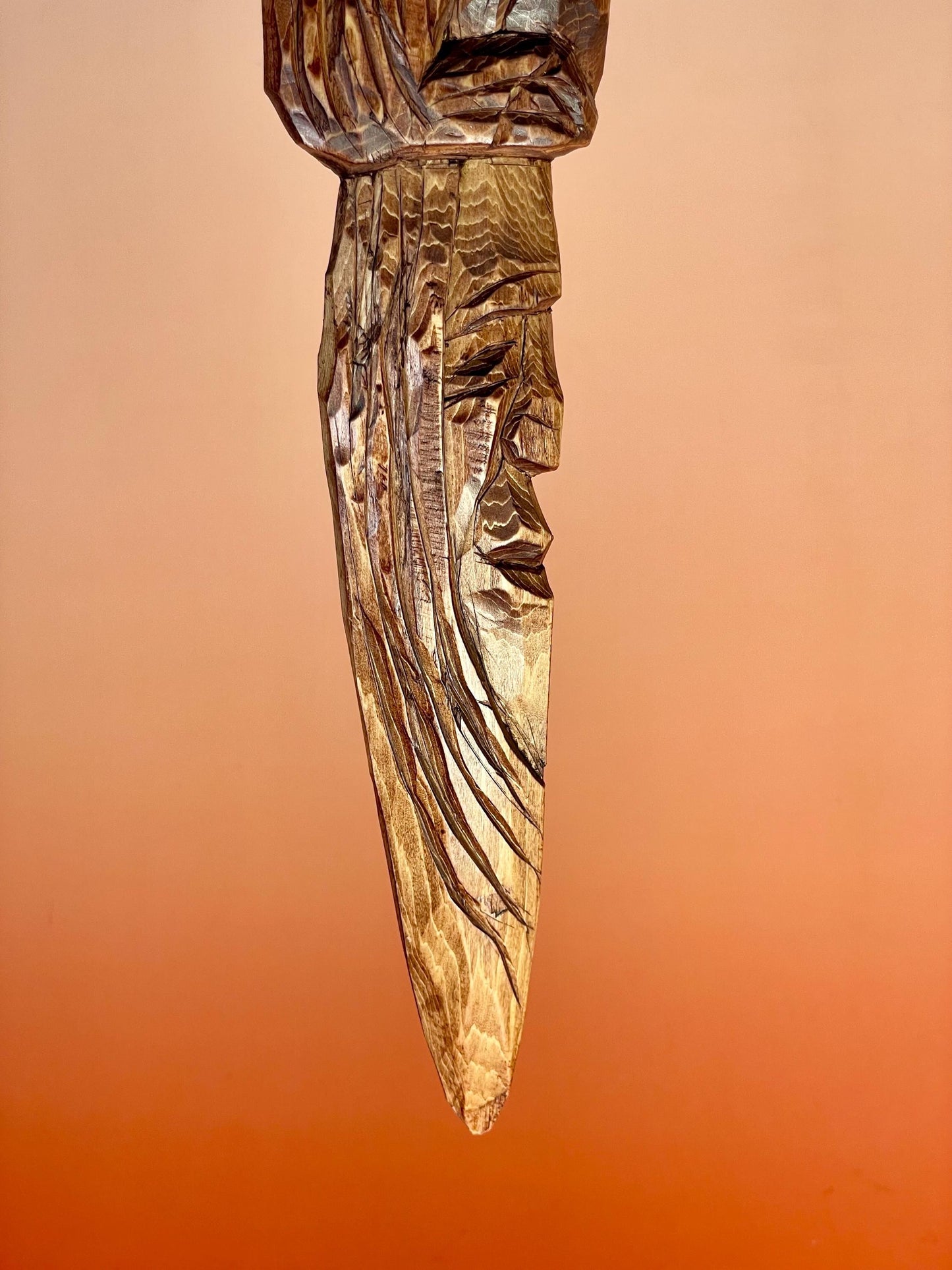 12 inch Signed Indigenous First Nations carved Knife