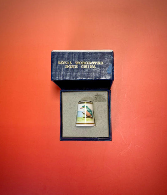 Royal Worcester Fine Bone China Thimble Signed by artist