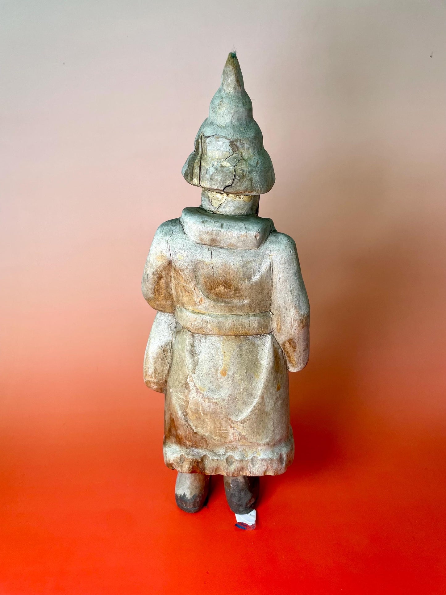 Ancient Wooden Sage Statue  A wise old relic