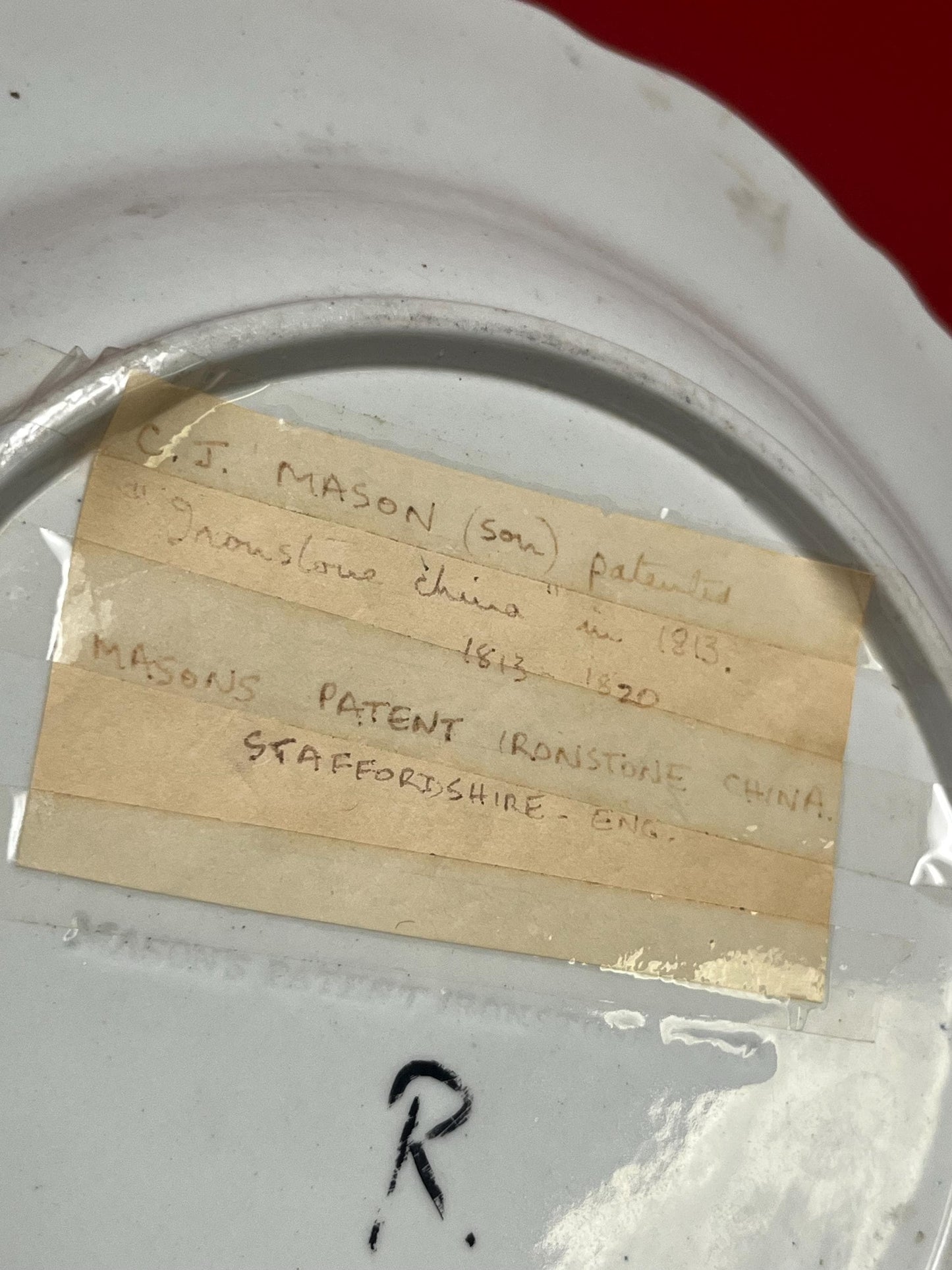 Stunning antique Staffordshire CJ Mason plate in mint condition 1813 to 1820 Fabulous  decoration