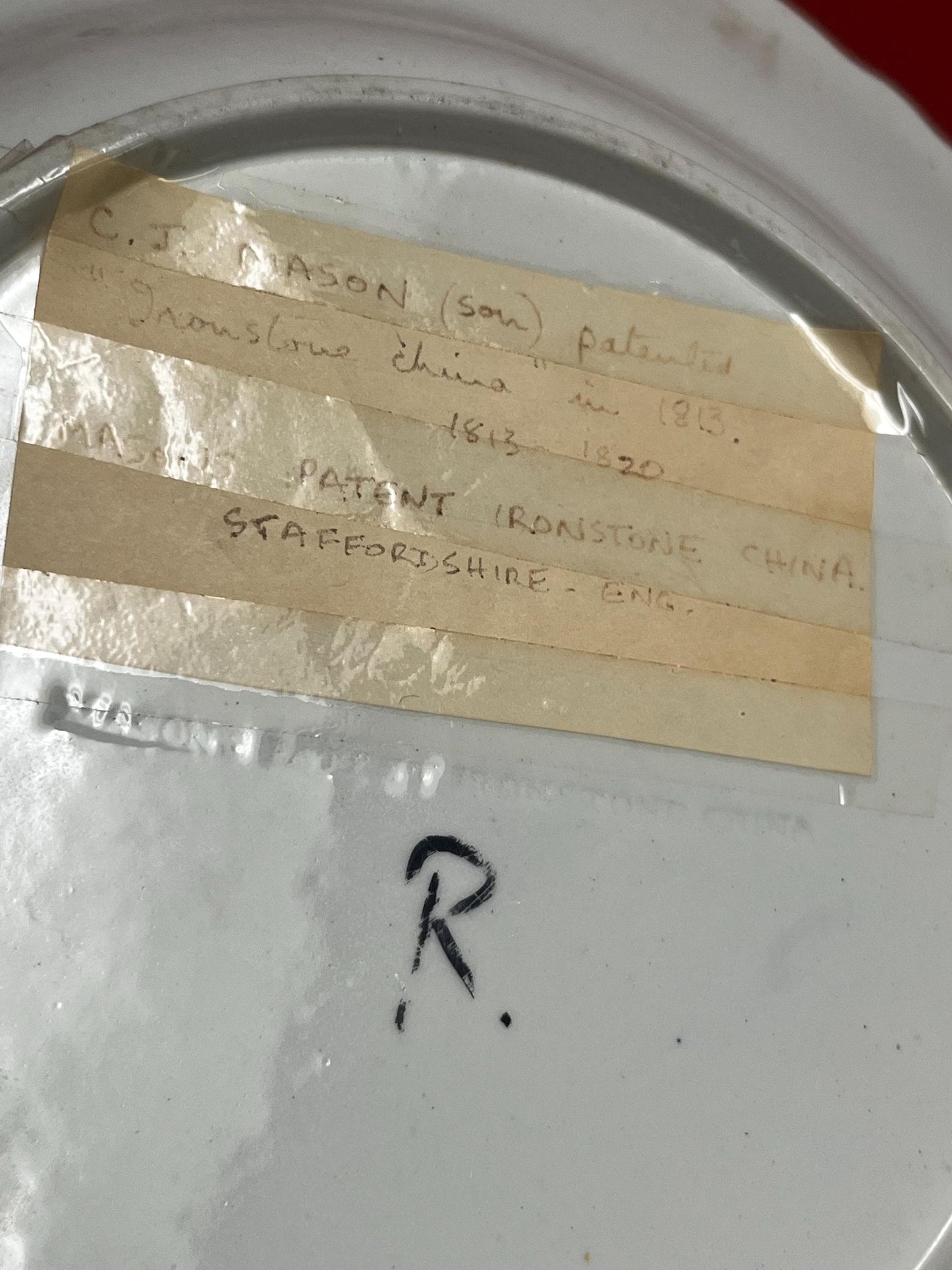 Stunning antique Staffordshire CJ Mason plate in mint condition 1813 to 1820 Fabulous  decoration