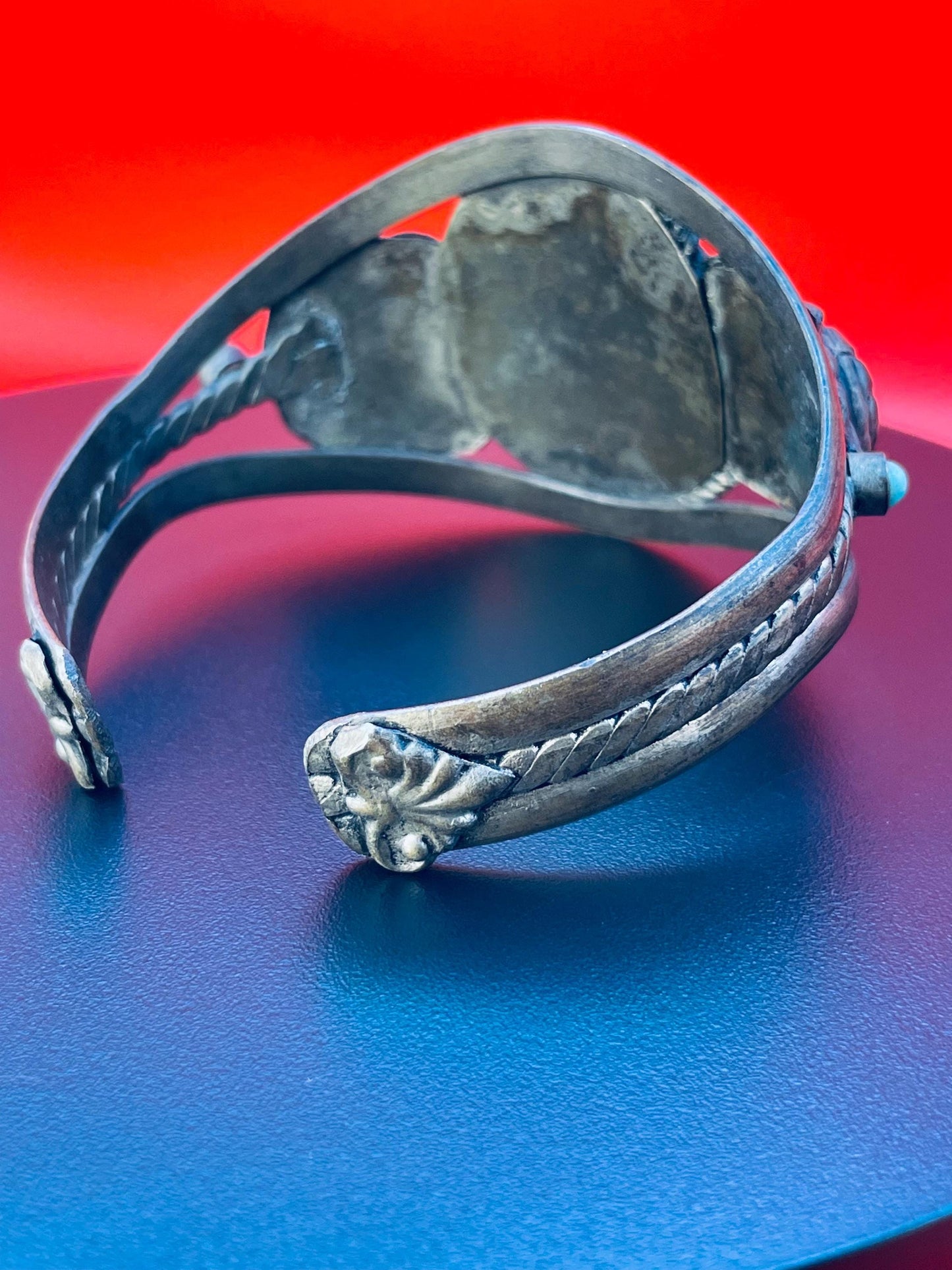 Ornate Persian Brass Cuff Bracelet