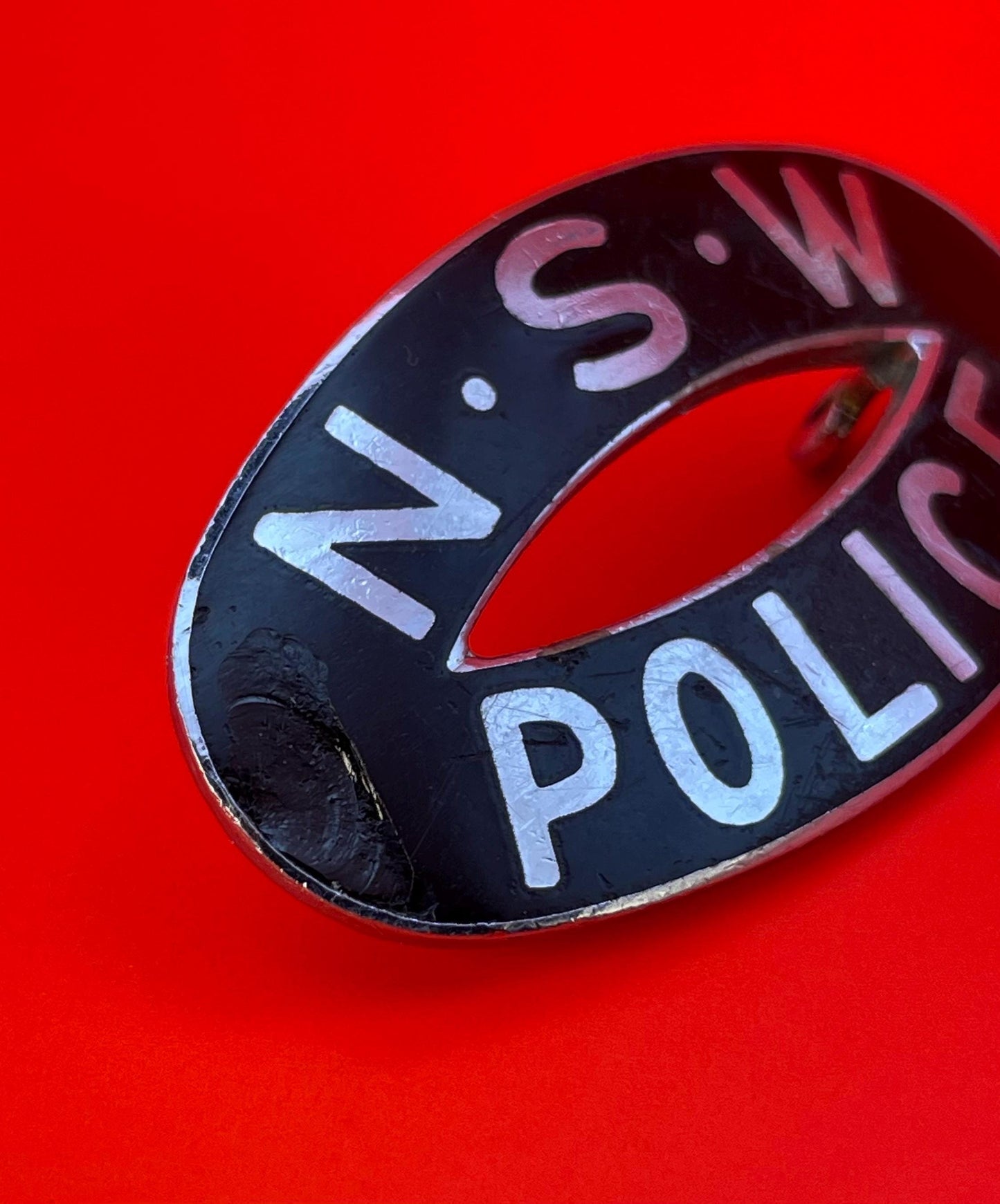 Cool Australian Police Buckle badge  2 x 1 in size