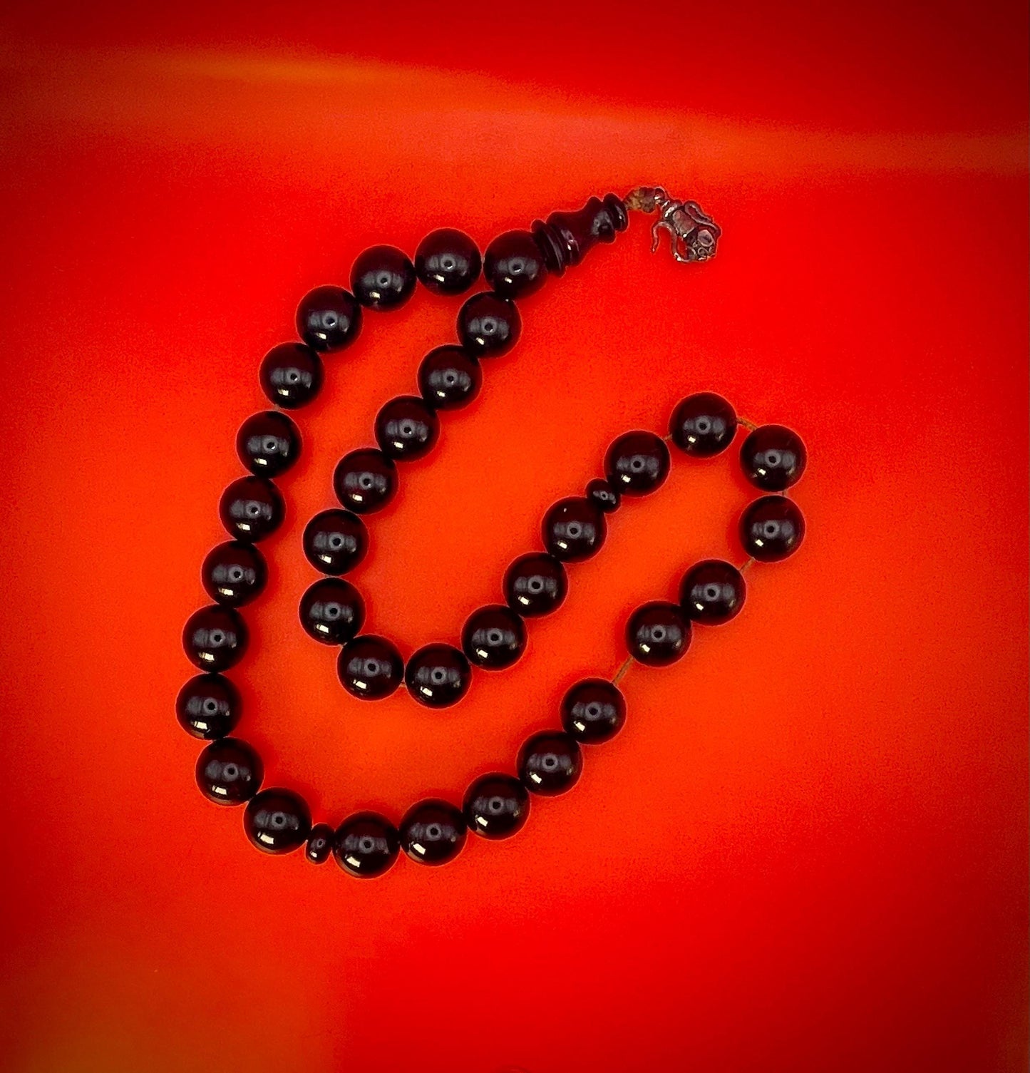 Stylish Black Beaded Necklace