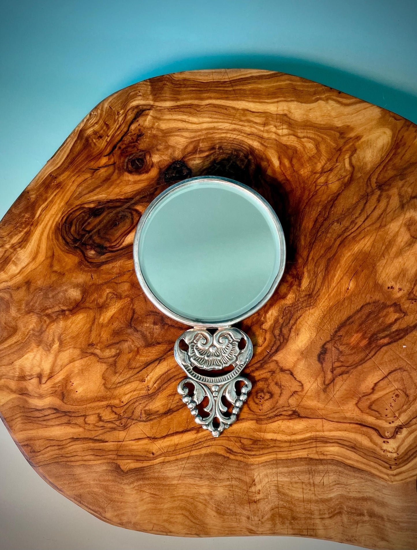 Beautiful Ornate Danish Silver Plated Mirror