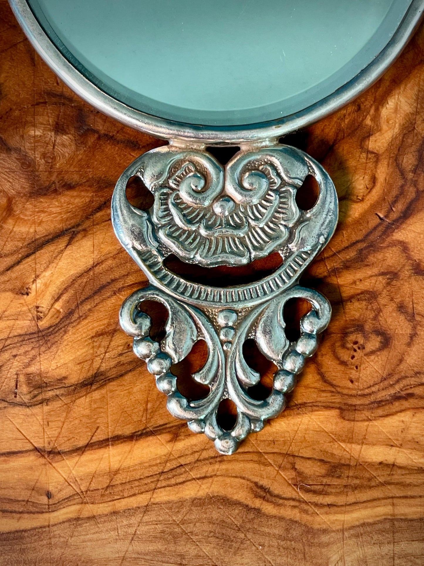 Beautiful Ornate Danish Silver Plated Mirror