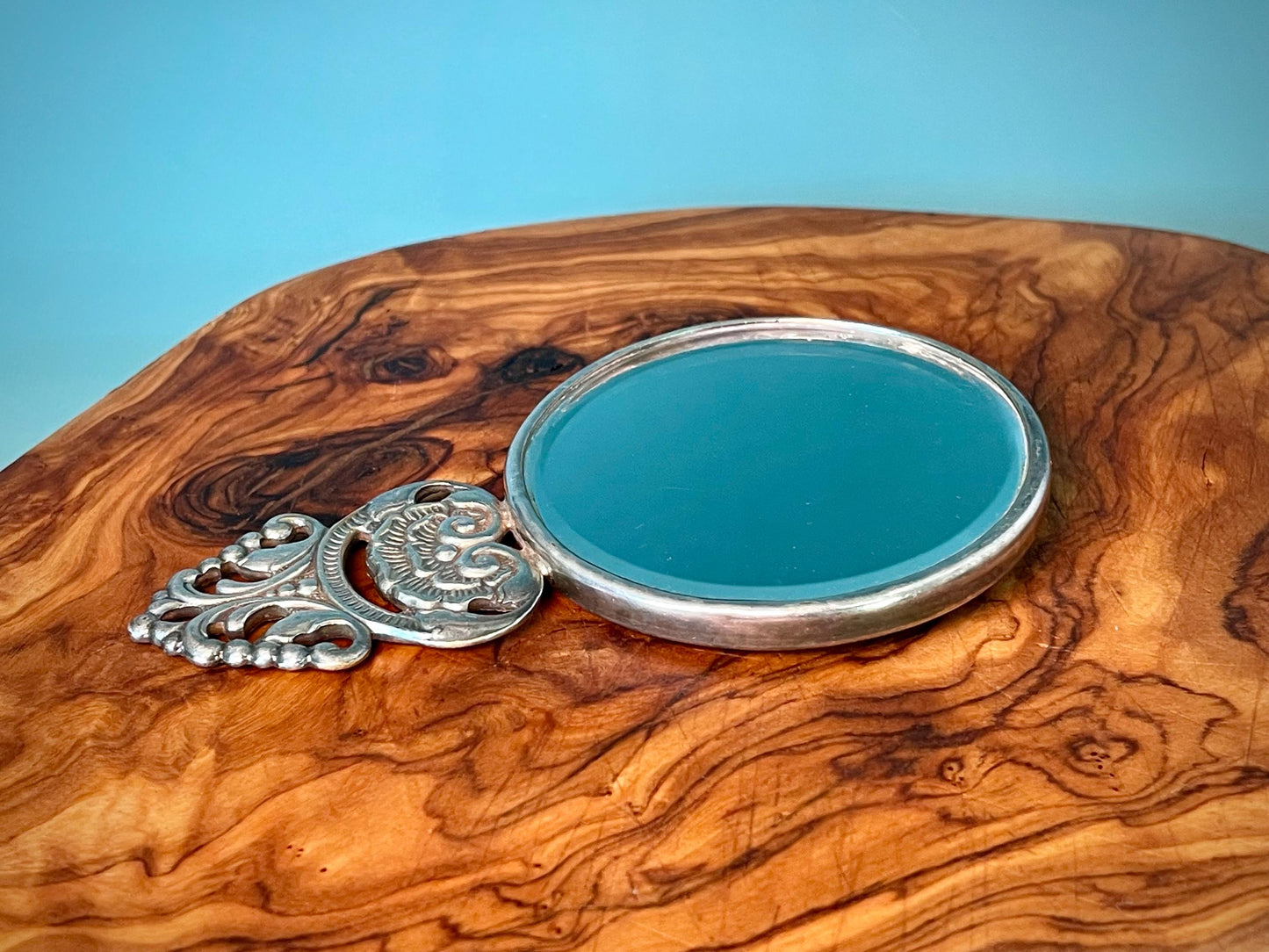 Beautiful Ornate Danish Silver Plated Mirror