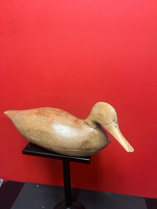 Beautiful 16 inch long antique Canadian wooden duck decoy simply perfect  wow