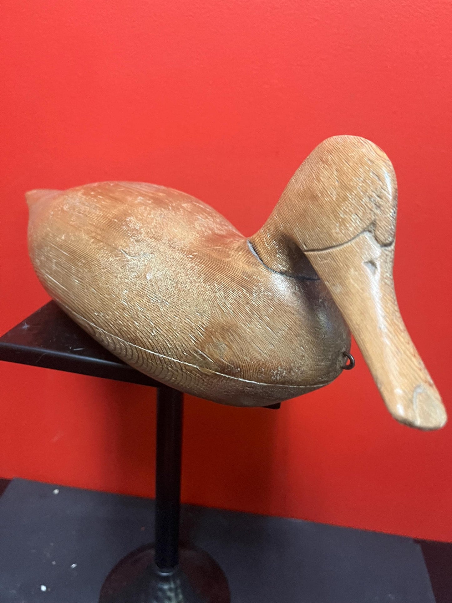 Beautiful 16 inch long antique Canadian wooden duck decoy simply perfect  wow