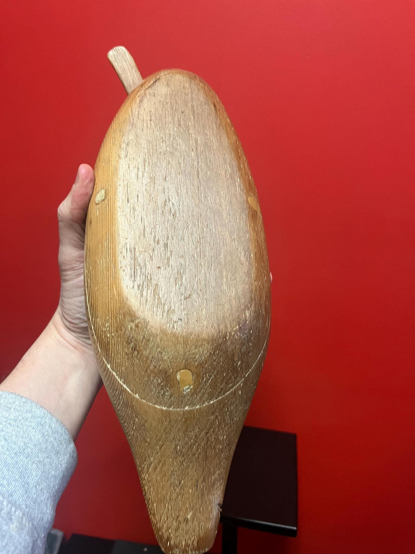 Beautiful 16 inch long antique Canadian wooden duck decoy simply perfect  wow