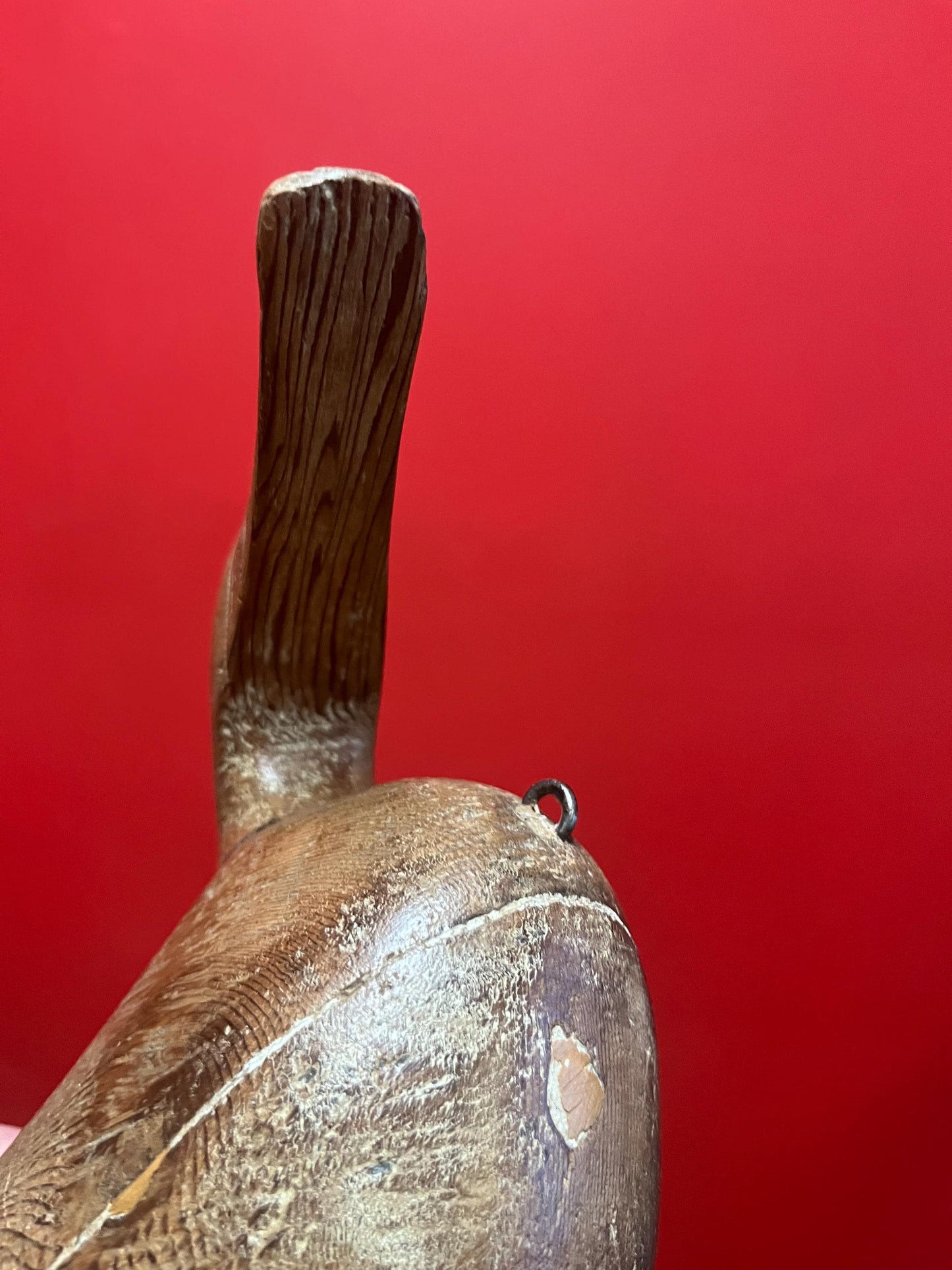 Beautiful 16 inch long antique Canadian wooden duck decoy simply perfect  wow