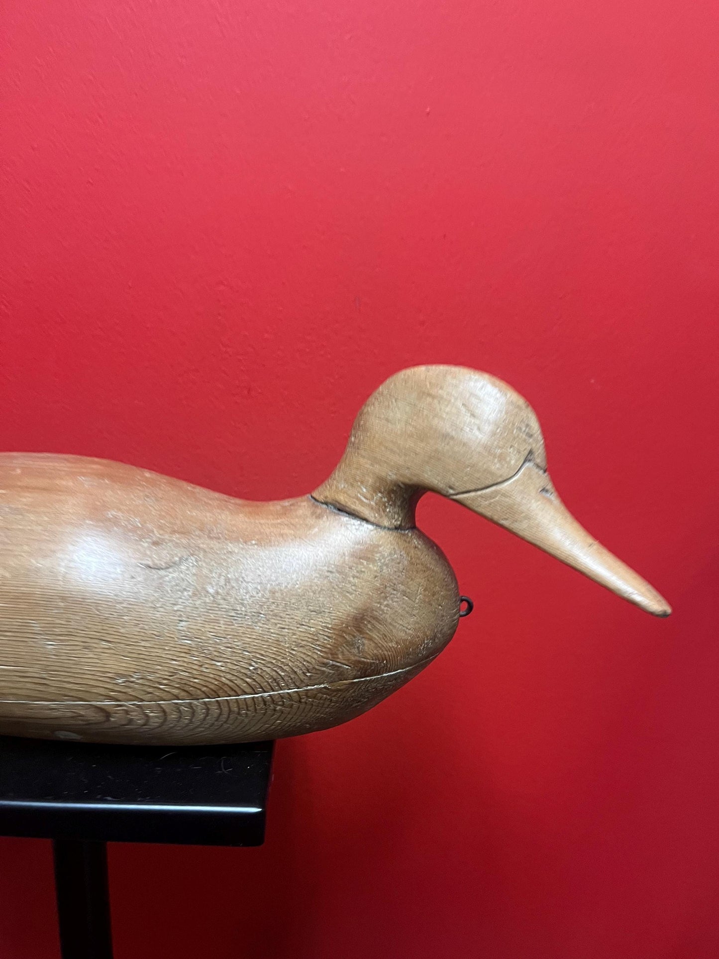 Beautiful 16 inch long antique Canadian wooden duck decoy simply perfect  wow
