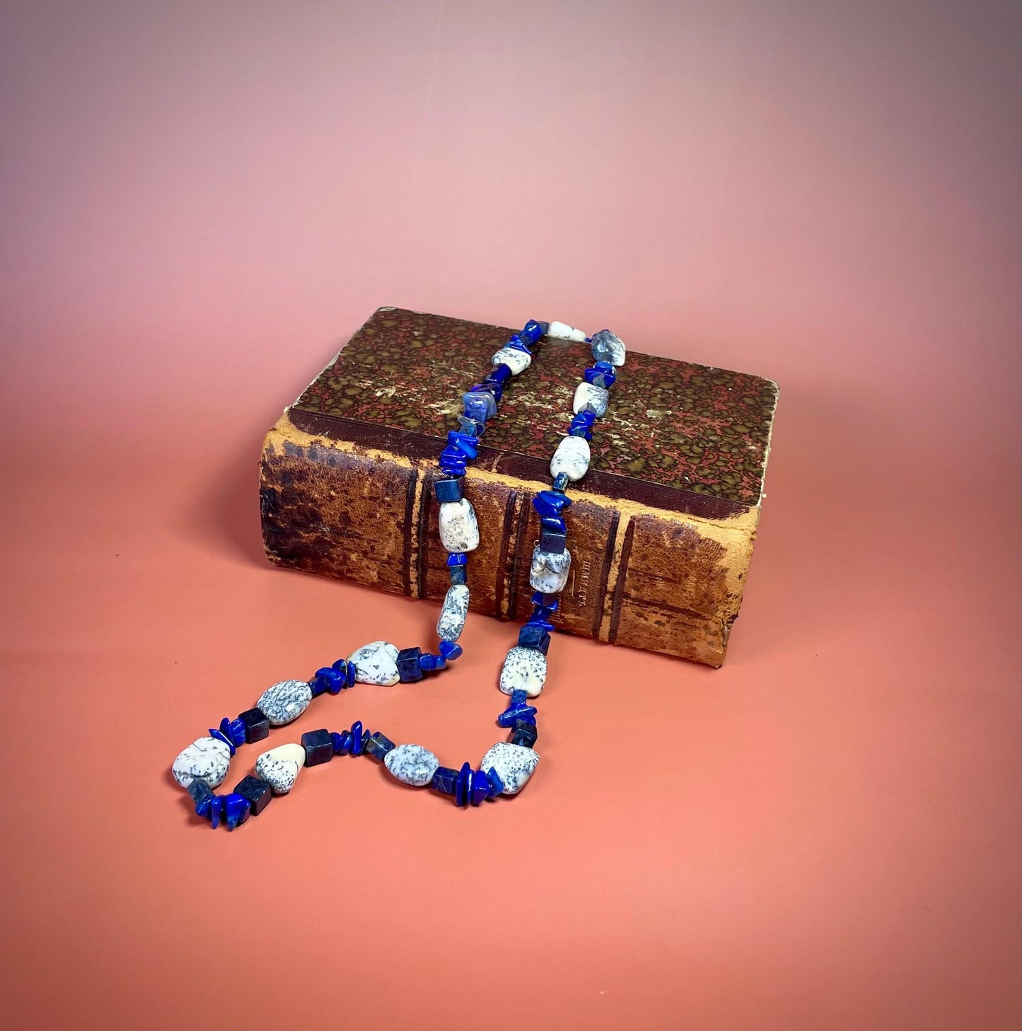 Stunning 24 inch Lapis Lazuli Stone Necklace