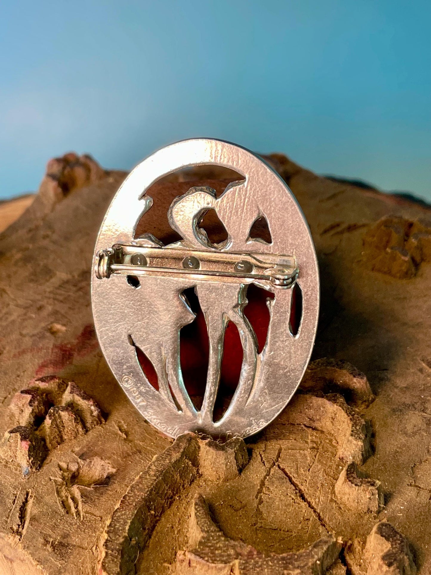 2.5 inch Pewter Iris Brooch