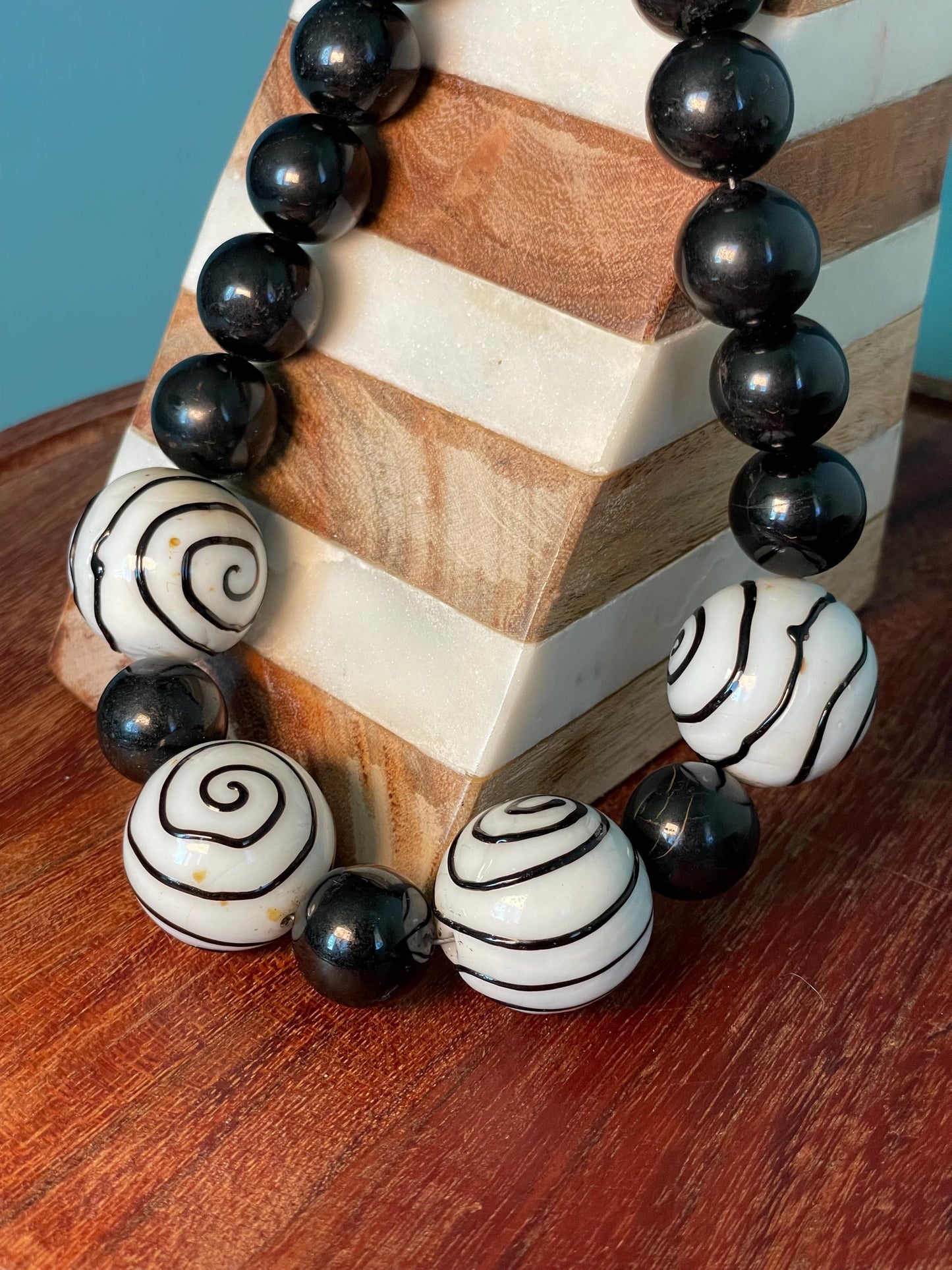 24 inch Classic Pottery Beaded Necklace