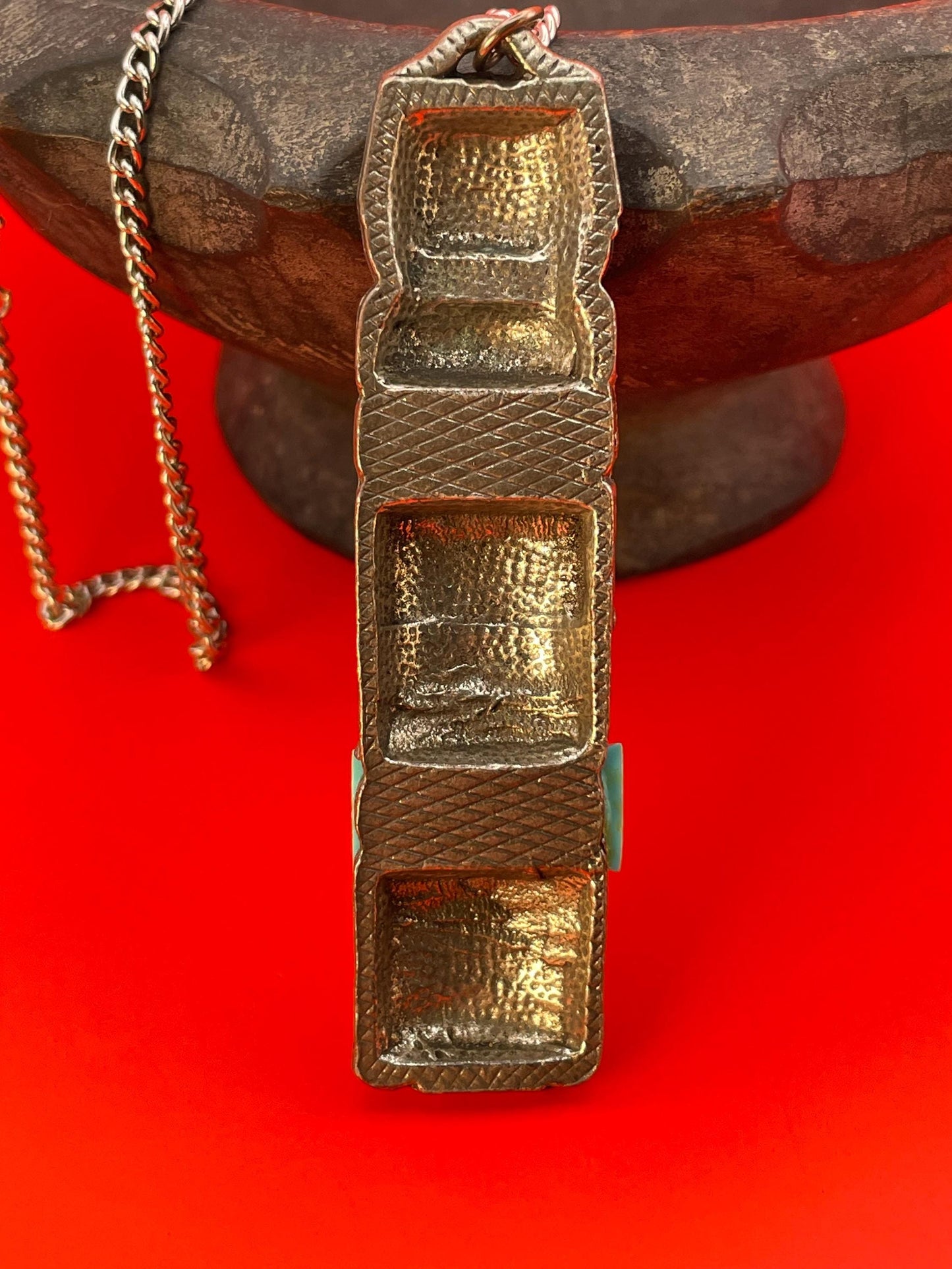 Unique tribal Pendant silver Necklace