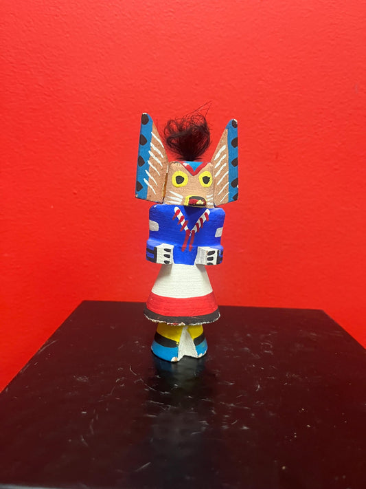 Spectacular small kachina  Hopi wooden doll  rare size  great condition and wonderful detail - 5.5 inches tall