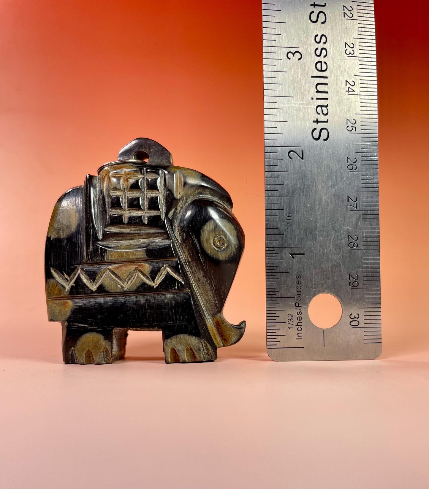 2 inch Horn Elephant Necklace Pendant