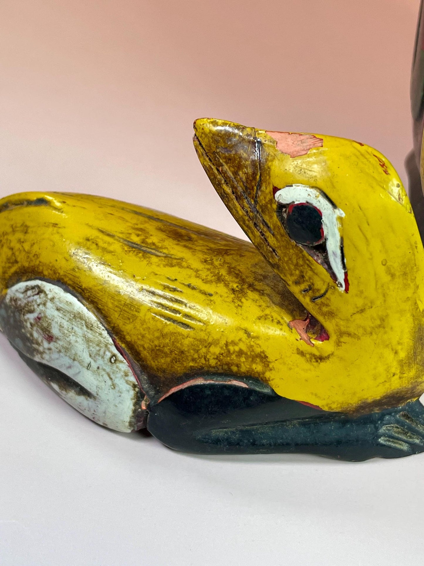 Old African Polychrome Painted Box