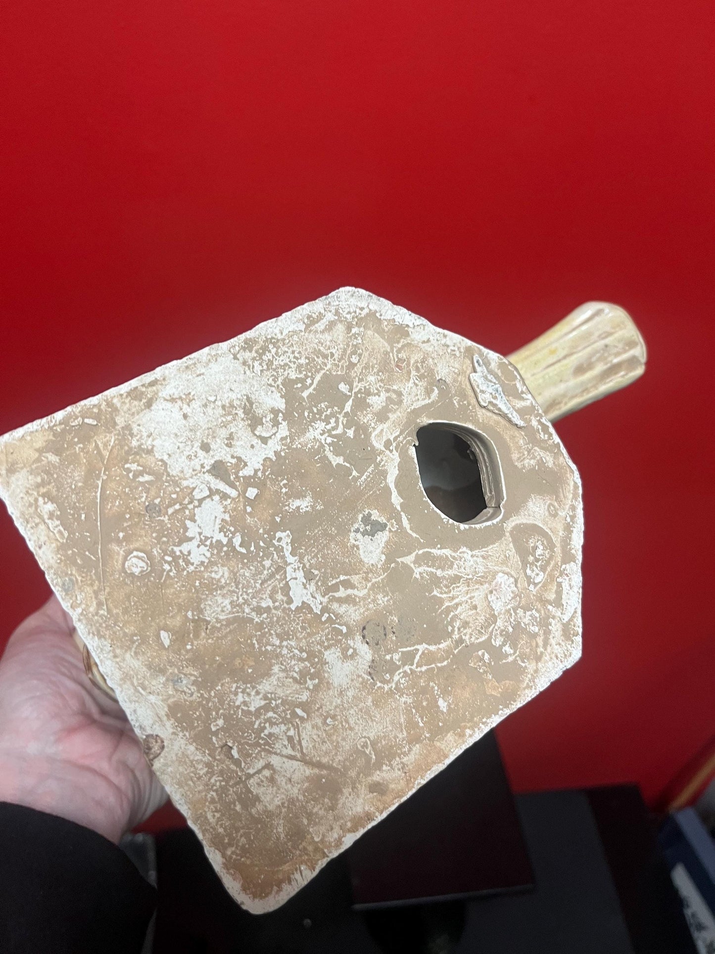 Amazing antique Chinese 13 x 11 high clay statue of a woman Phoenix  incredible condition and wonderful look   wow