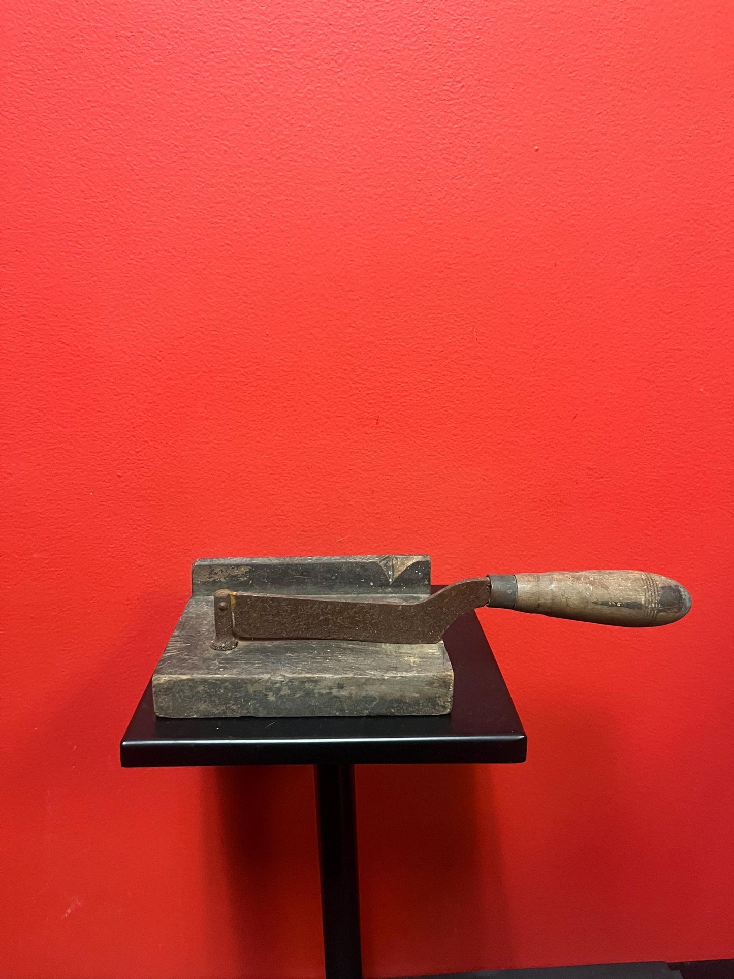 Antique 11 x 5 wide herb cutter  usable and great patina  amazing kitchen decor -