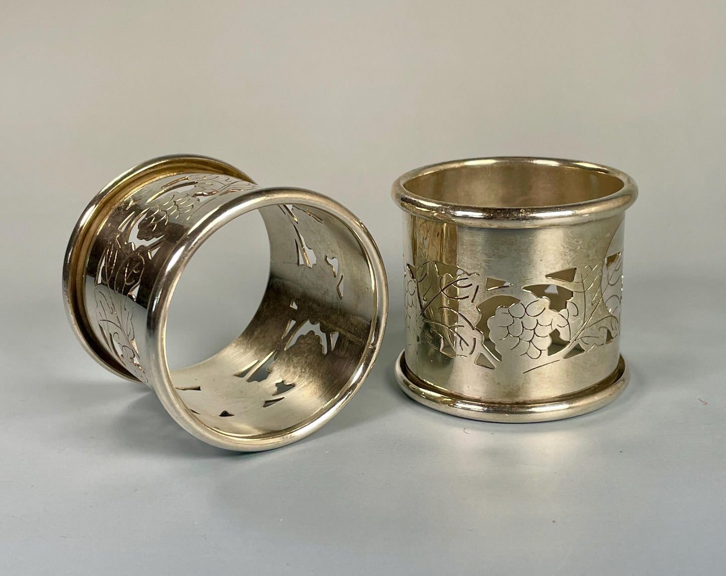 Set of 2 English Silver Plated Napkin Rings