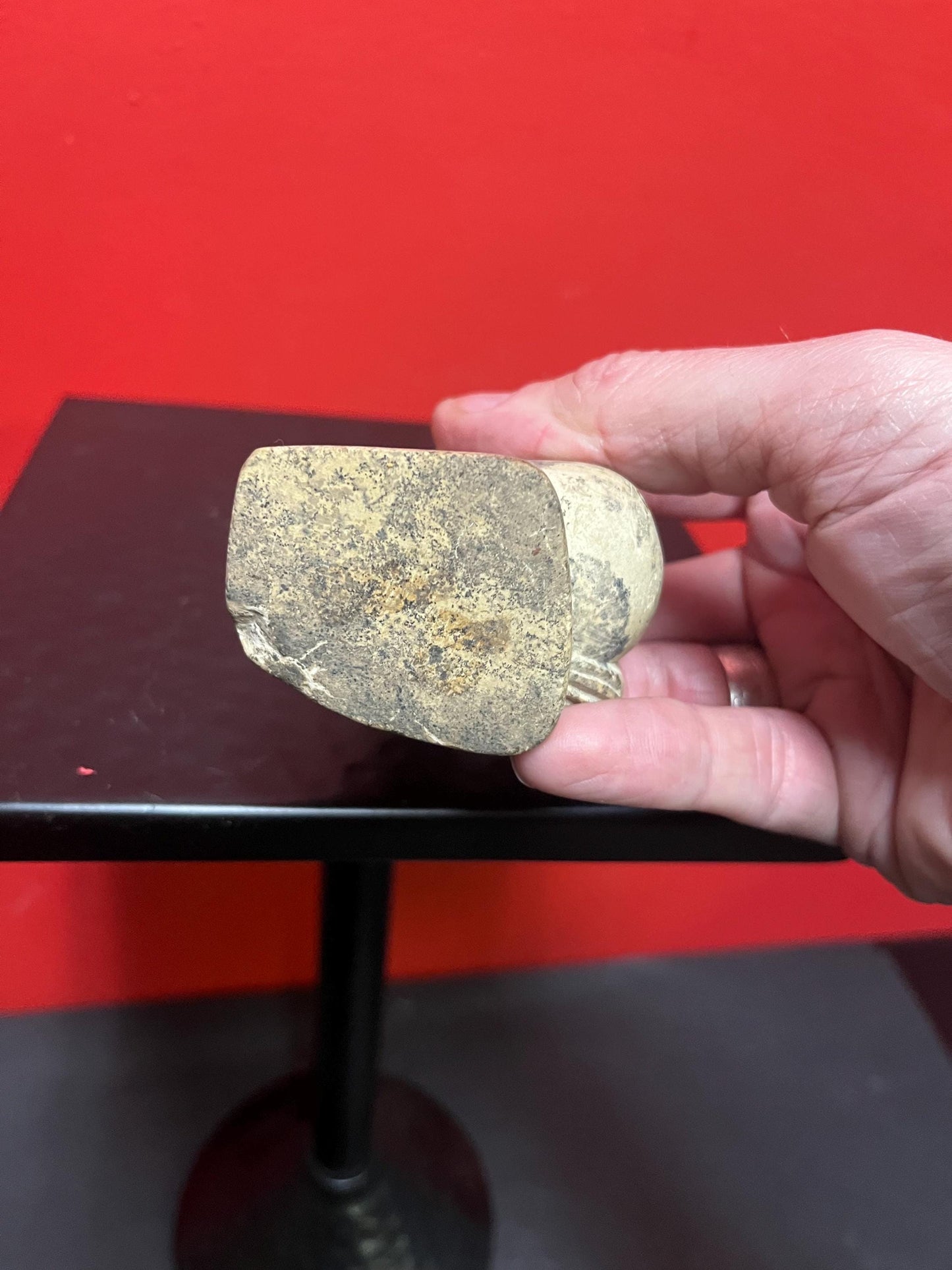 Cool 4 inch tall stone Asian monkey  old and unique