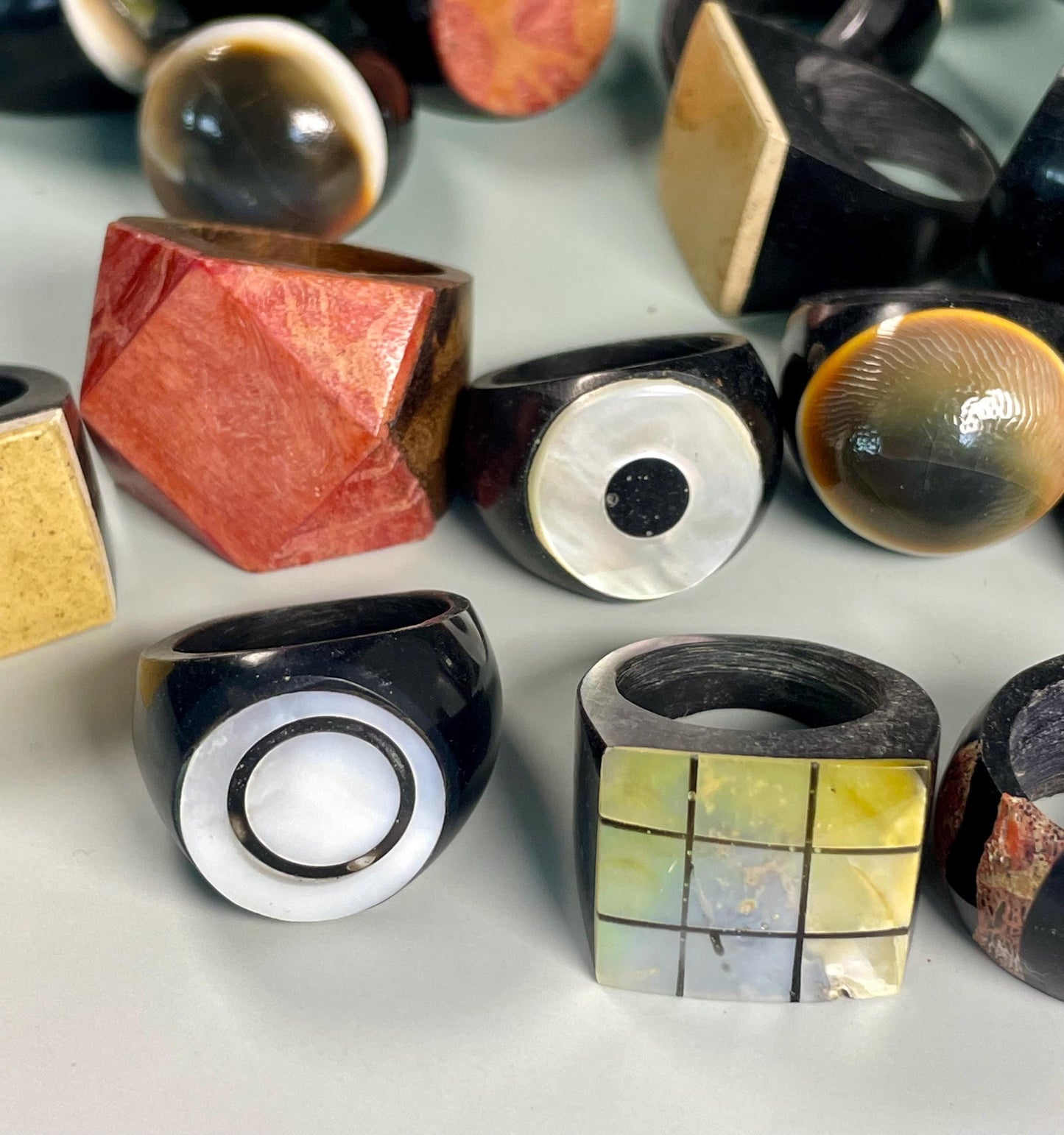 Lot of Approximately 100 Thai Coconut Rings