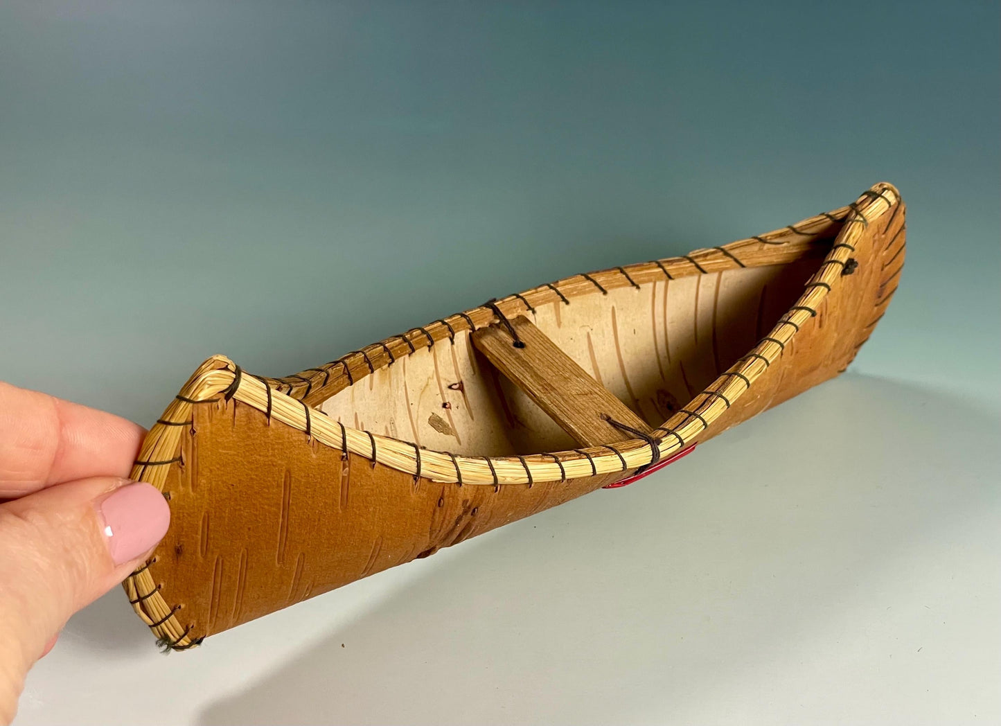 Canadian Vintage Birch Bark Canoe