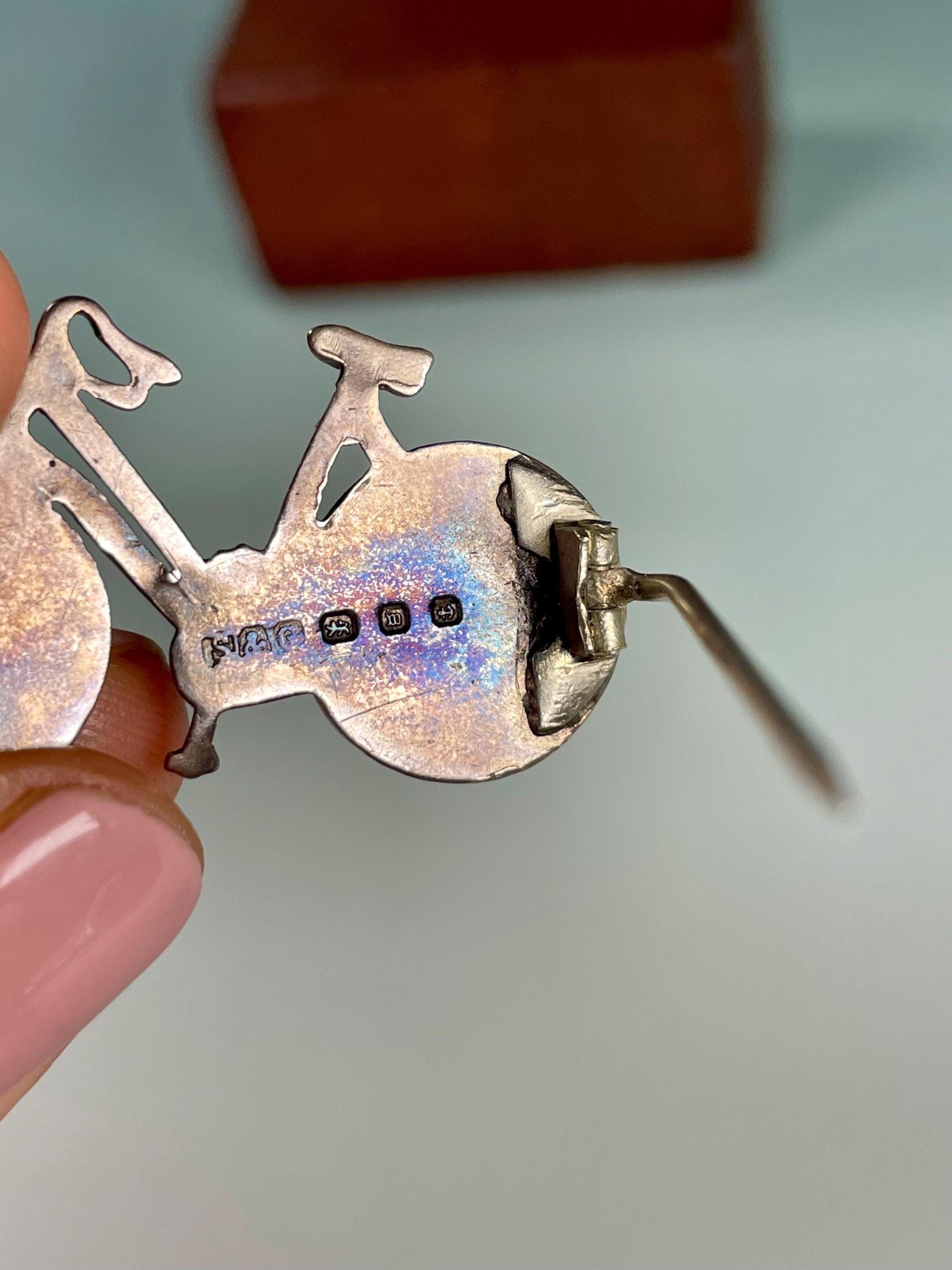 Sterling Silver Bicycle Brooch
