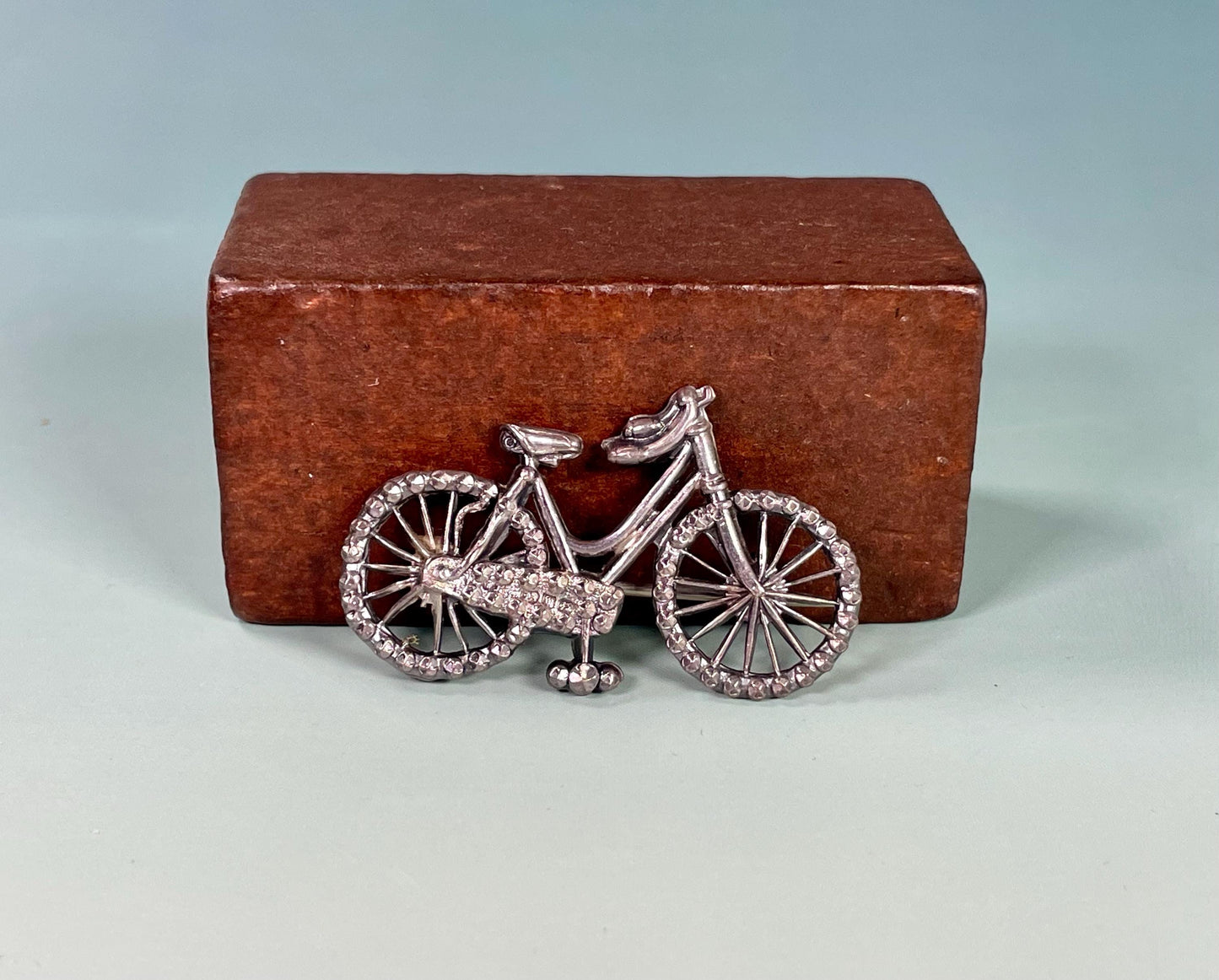 Sterling Silver Bicycle Brooch