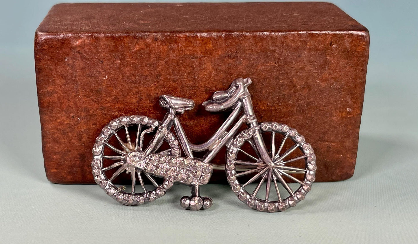 Sterling Silver Bicycle Brooch