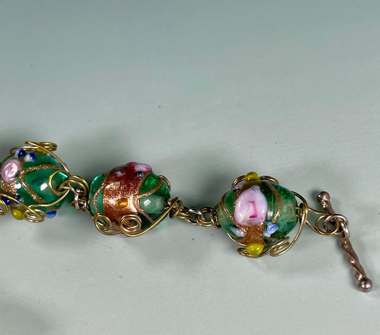 Lovely Enamelled Glass Bracelet