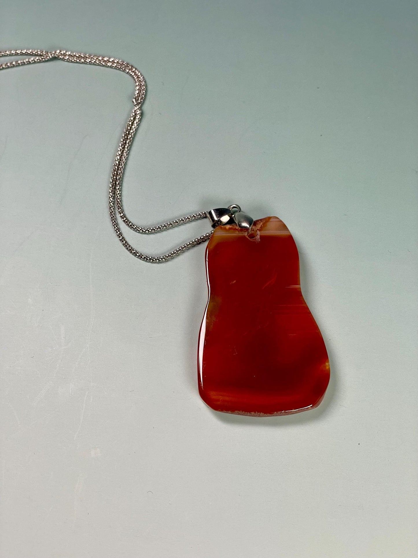 Polished Agate Pendant Necklace