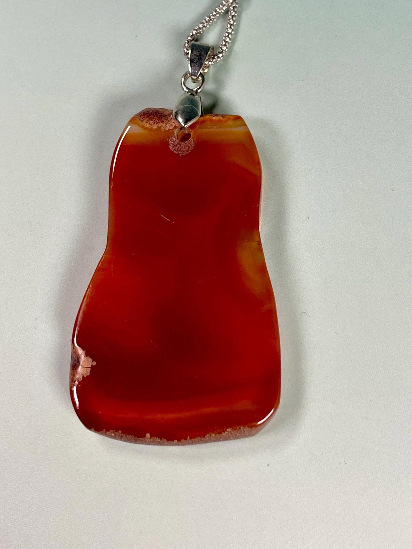 Polished Agate Pendant Necklace