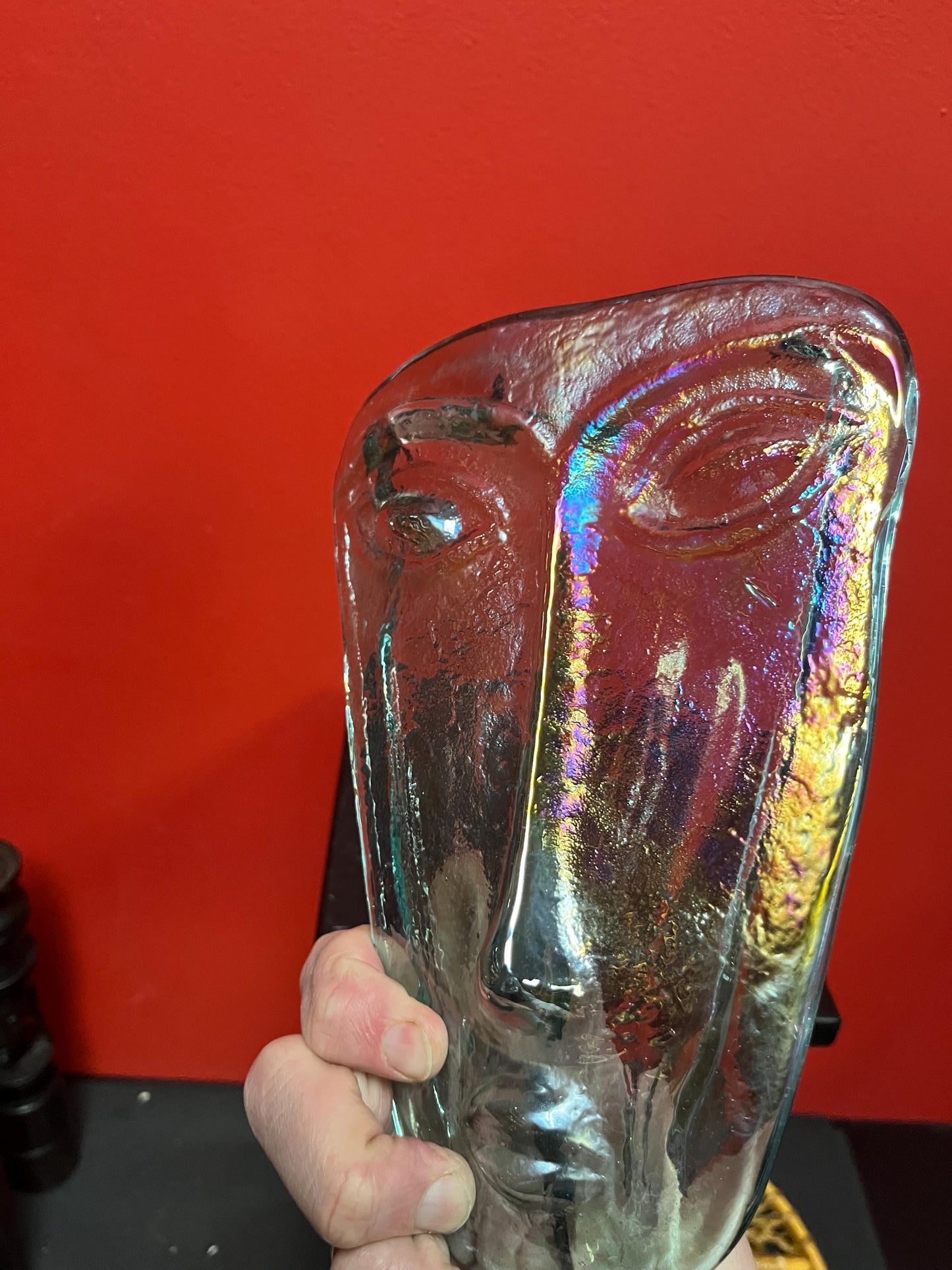 Lovely 8 x 5 inch 1980s JARAUNILLO brothers Mexico sky dreamer plate - great colour and great condition